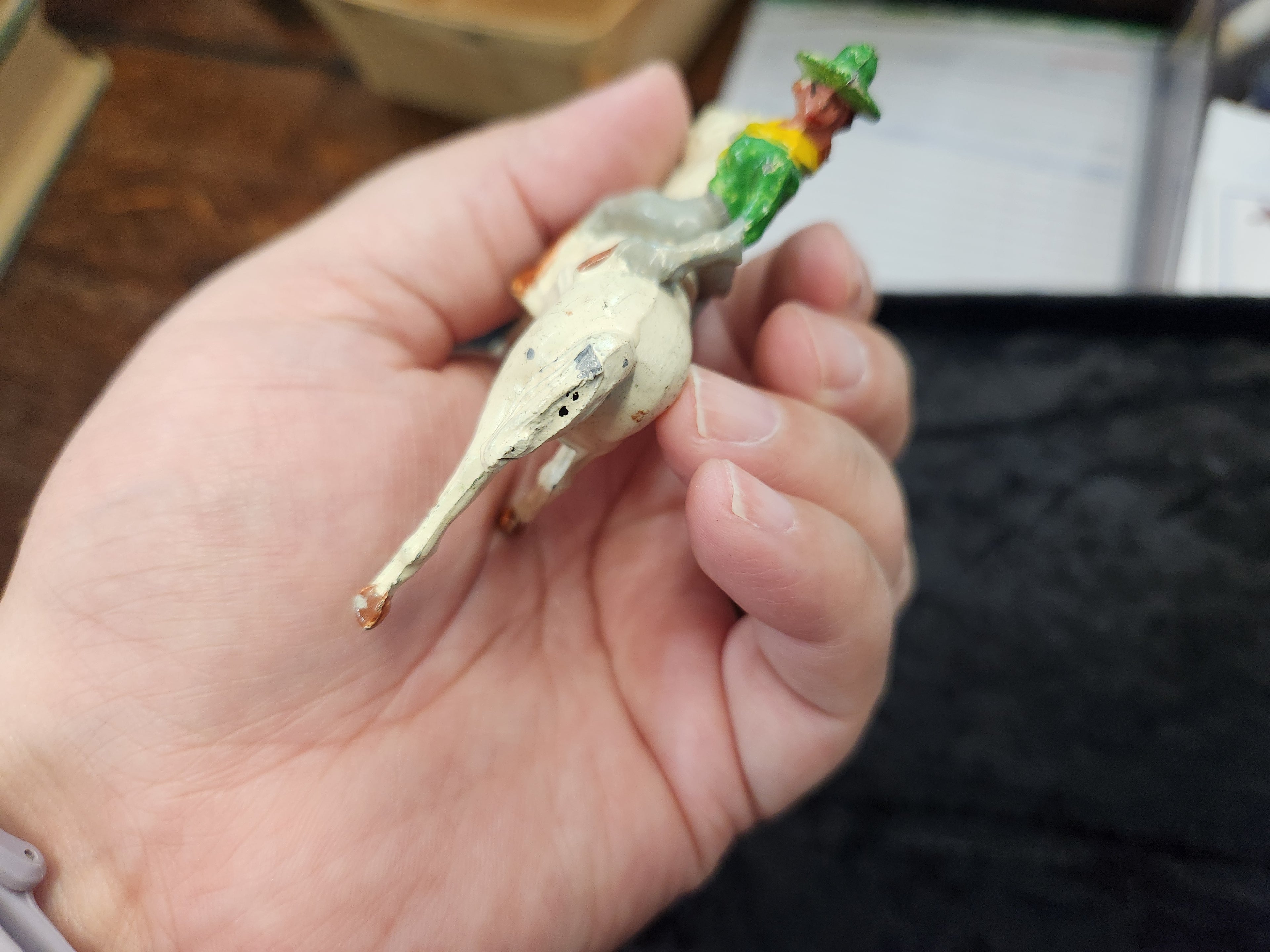Vintage Painted Metal Cowboys & Indian Toys