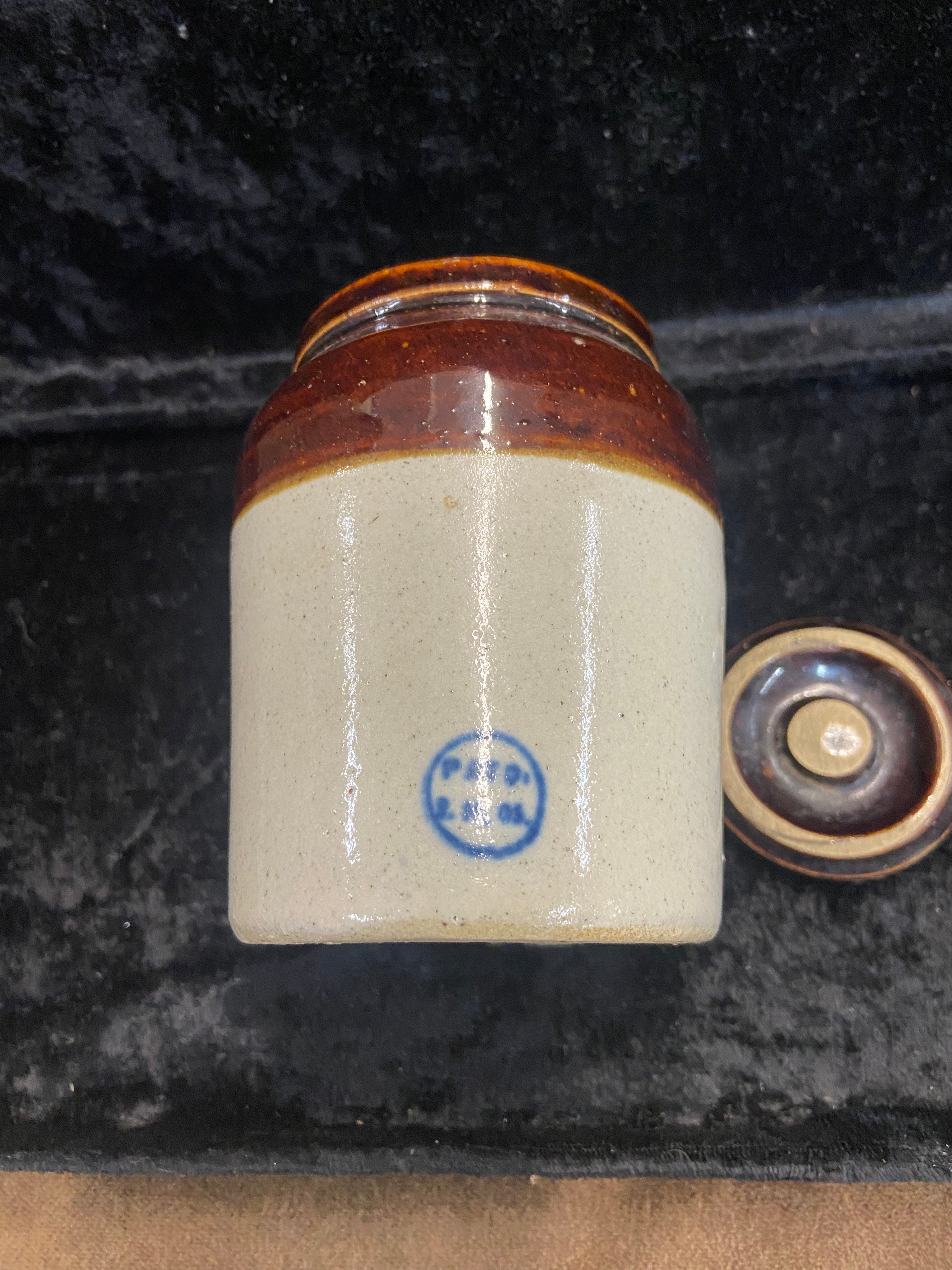 Vintage Stoneware Crock "Emrich's German Mustard"