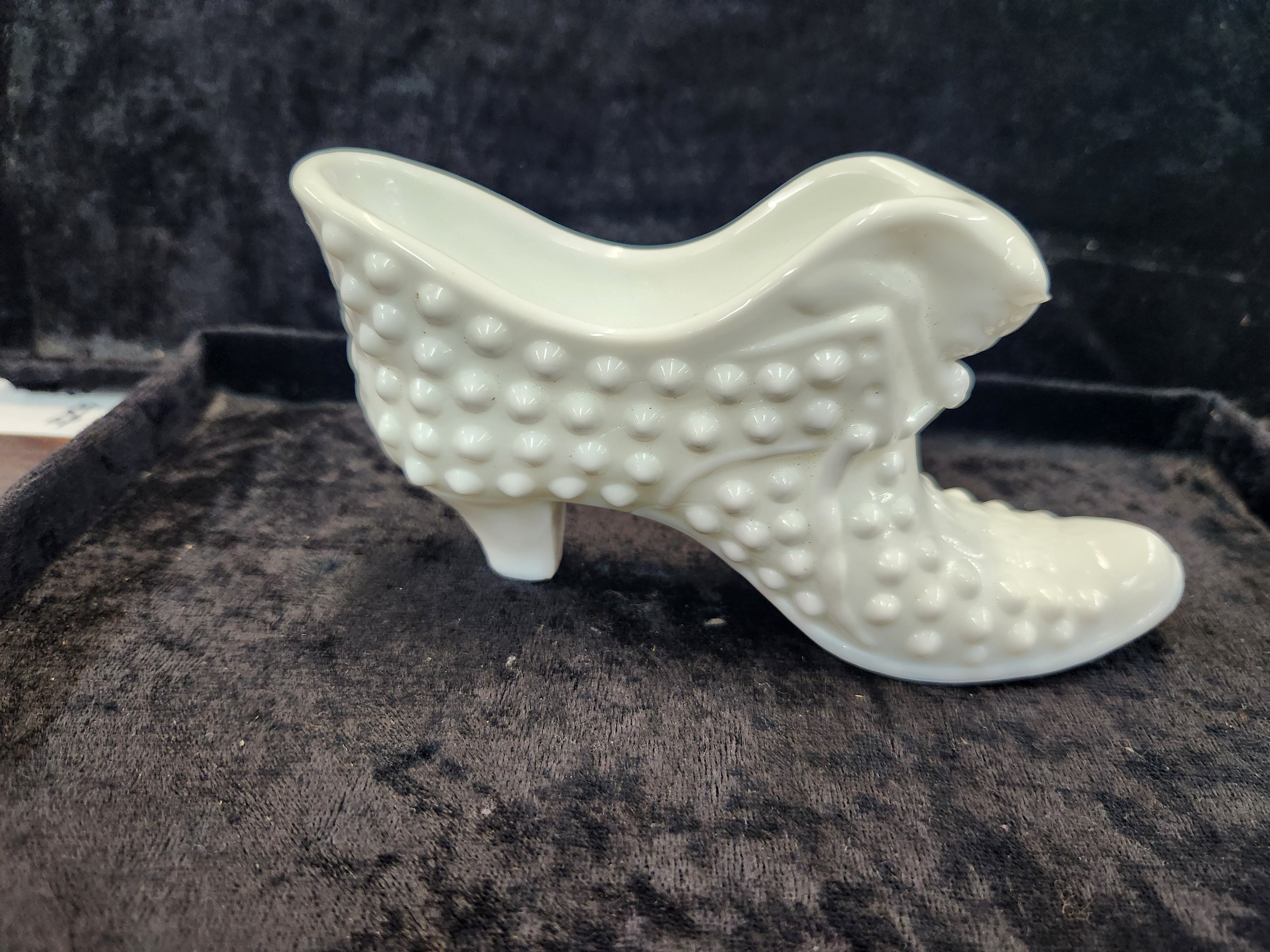 Vintage Fenton Milk Glass Shoe