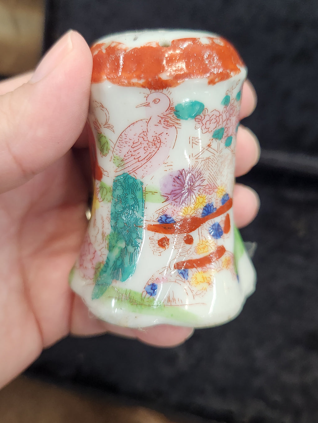 Vintage Hand-Painted Japanese Geishaware Porcelain Shaker