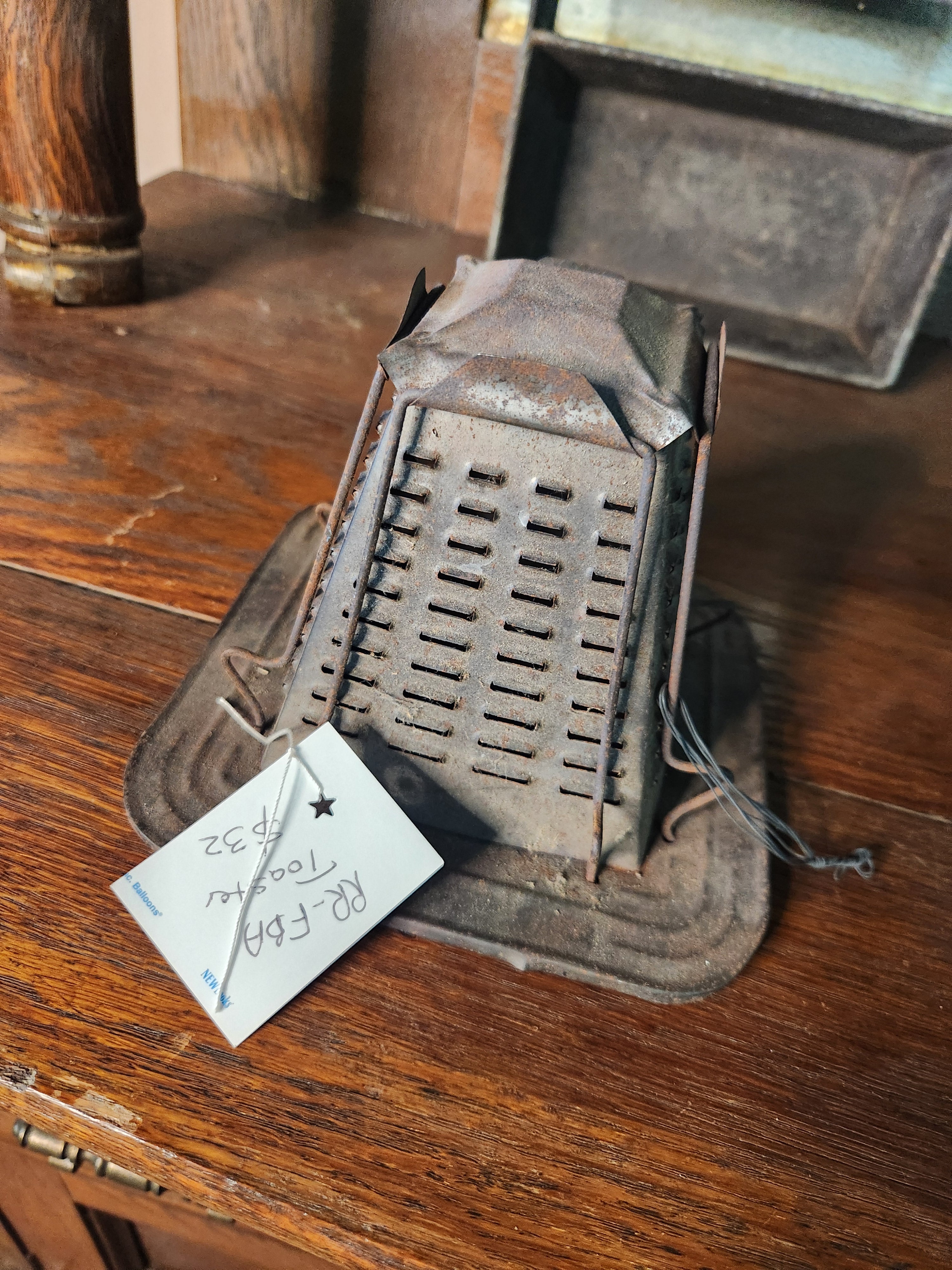 Antique Pyramid-Shaped Stovetop Toaster