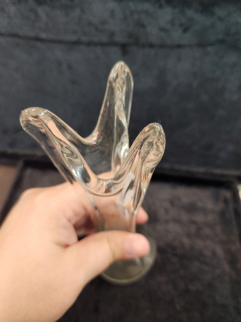 Vintage Hand-cut Tulip Style Bud Vase