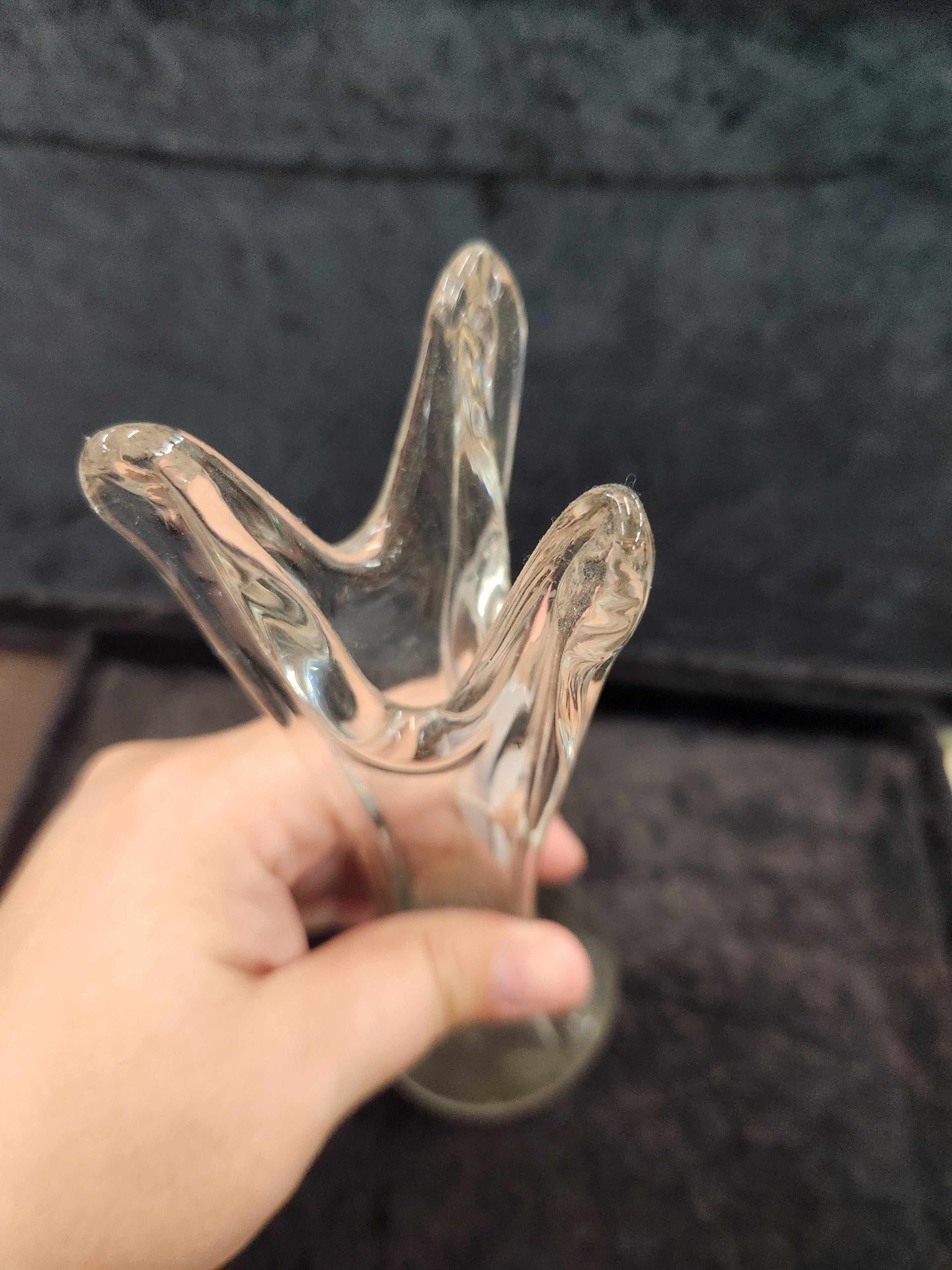 Vintage Hand-cut Tulip Style Bud Vase