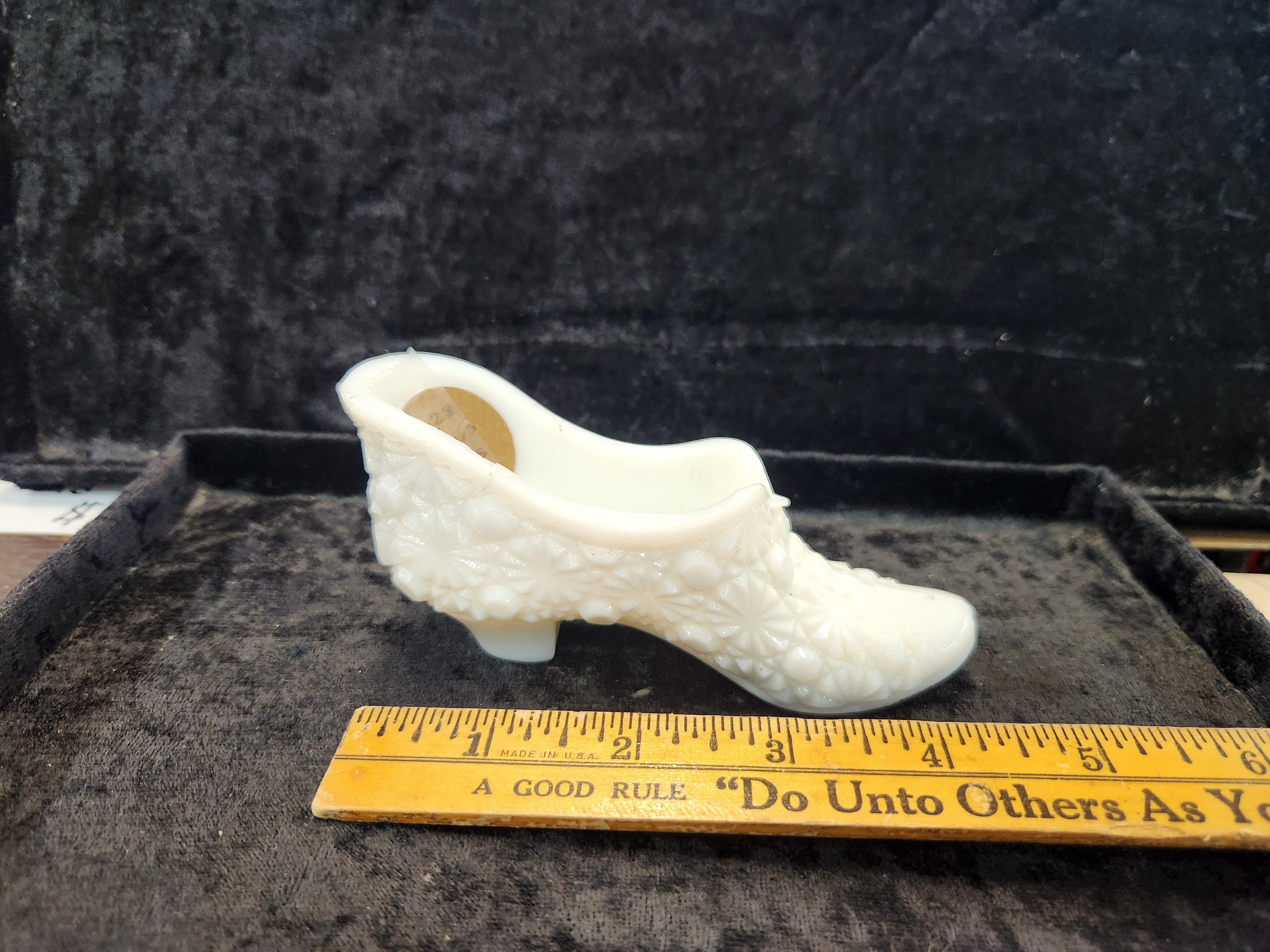Vintage Fenton Milk Glass Shoe