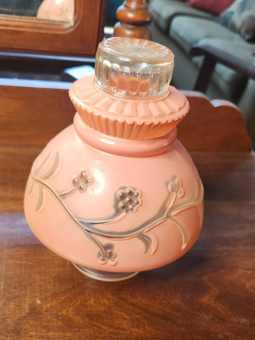 Antique 1920s Art Deco Period Frosted Glass Table Lamp Shade