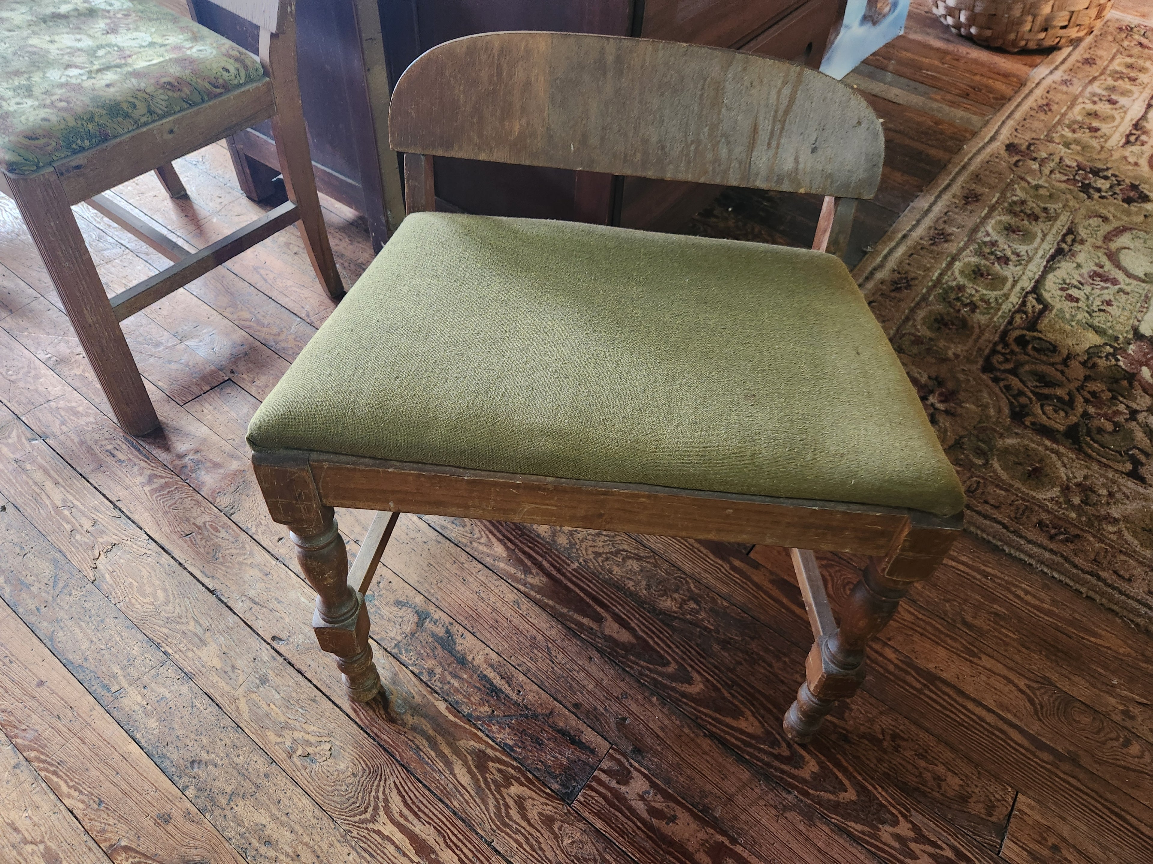 Vintage Mid-Century Wooden Sewing Chair