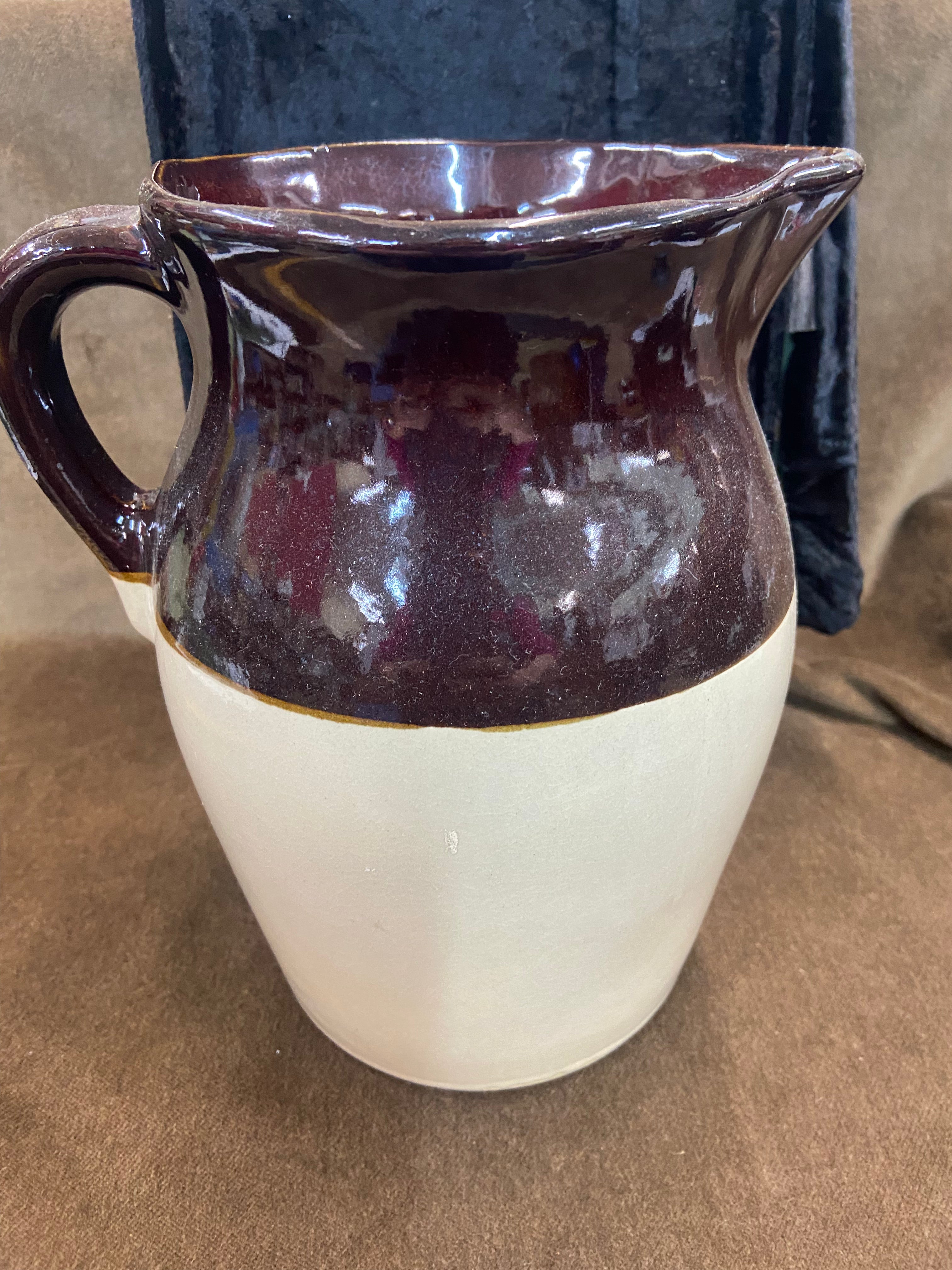 Vintage Unmarked Stoneware Pitcher