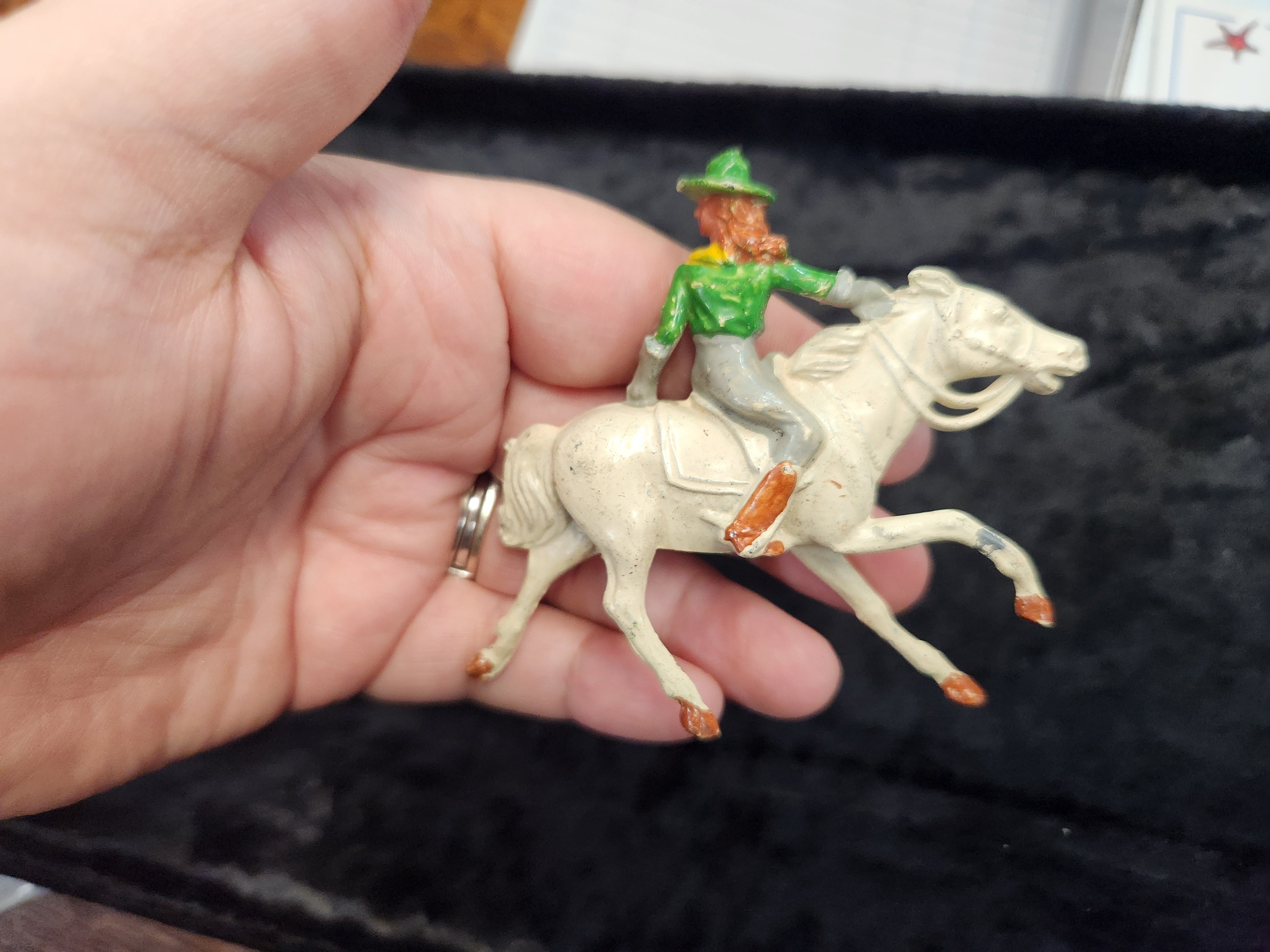 Vintage Painted Metal Cowboys & Indian Toys