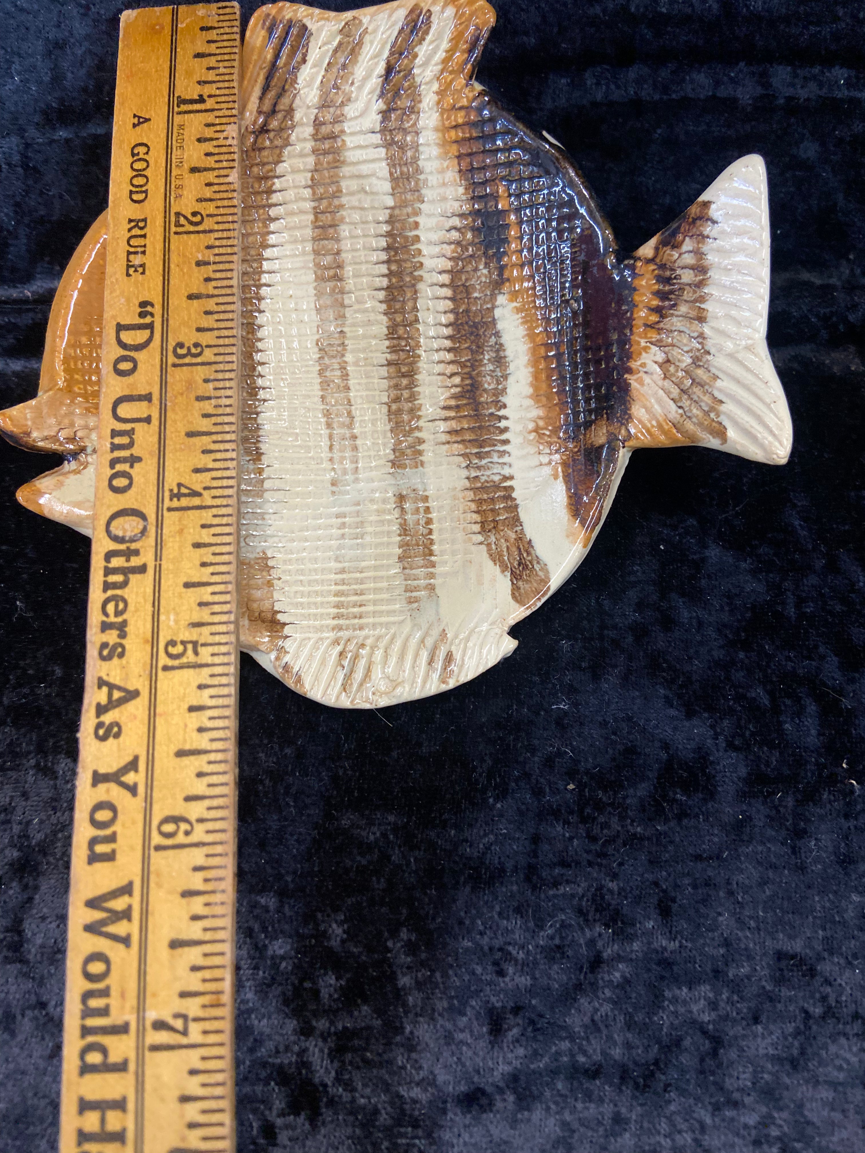 Vintage Pottery Fish Trinket Dish