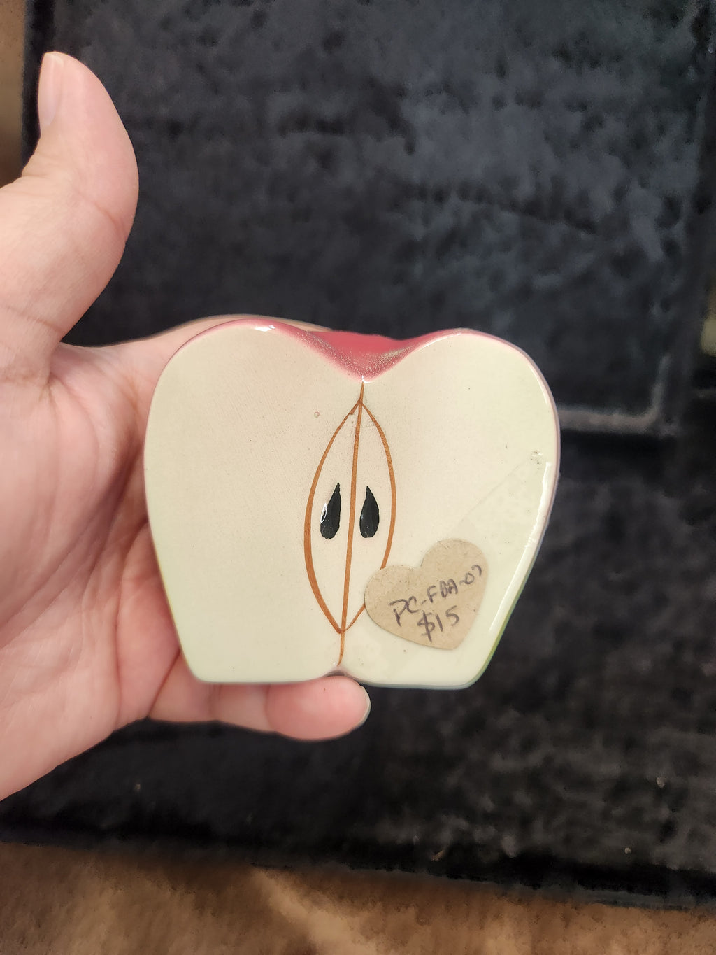 Vintage Ceramic Split-Apple S&P Shakers