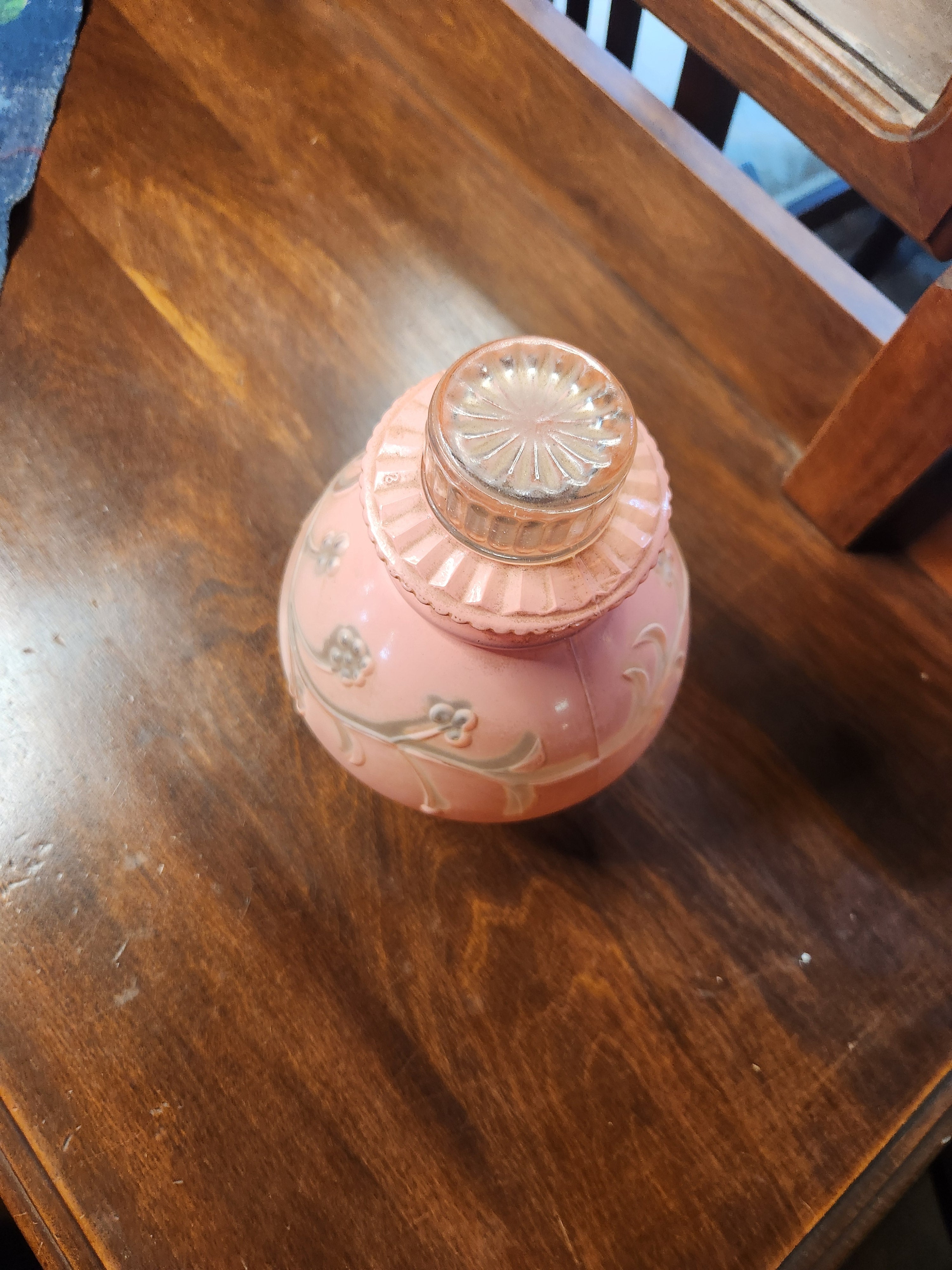 Antique 1920s Art Deco Period Frosted Glass Table Lamp Shade