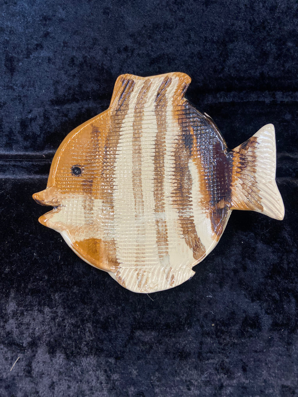Vintage Pottery Fish Trinket Dish