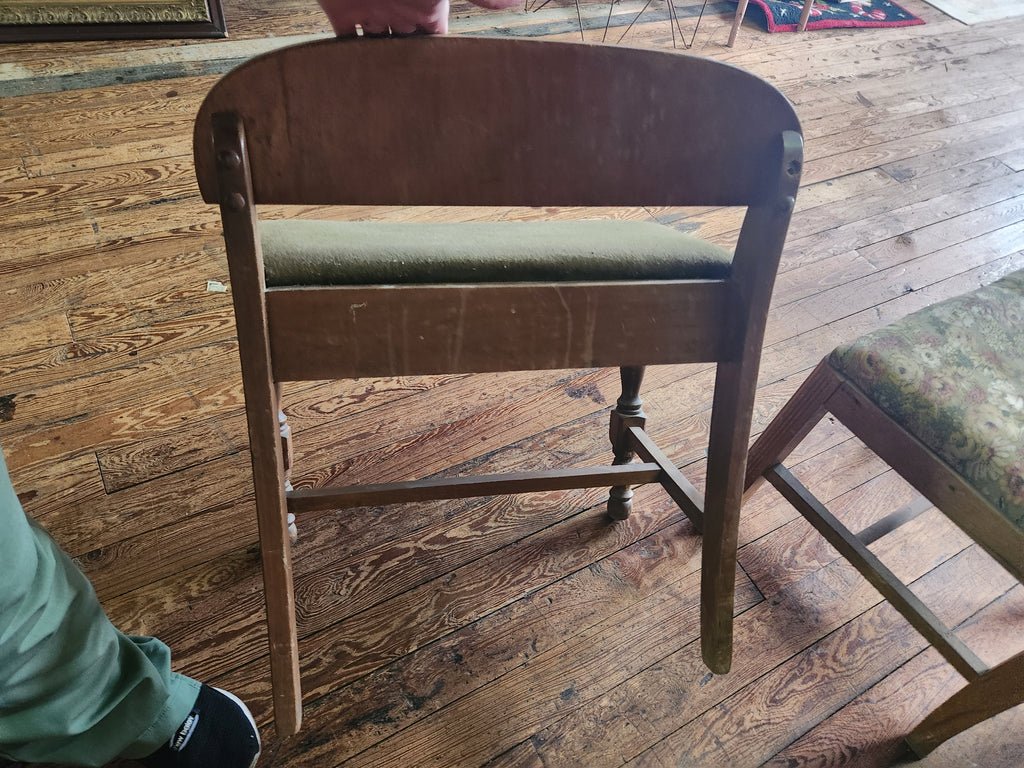 Vintage Mid-Century Wooden Sewing Chair