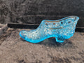 Fenton Blue Daisy and Button Slipper