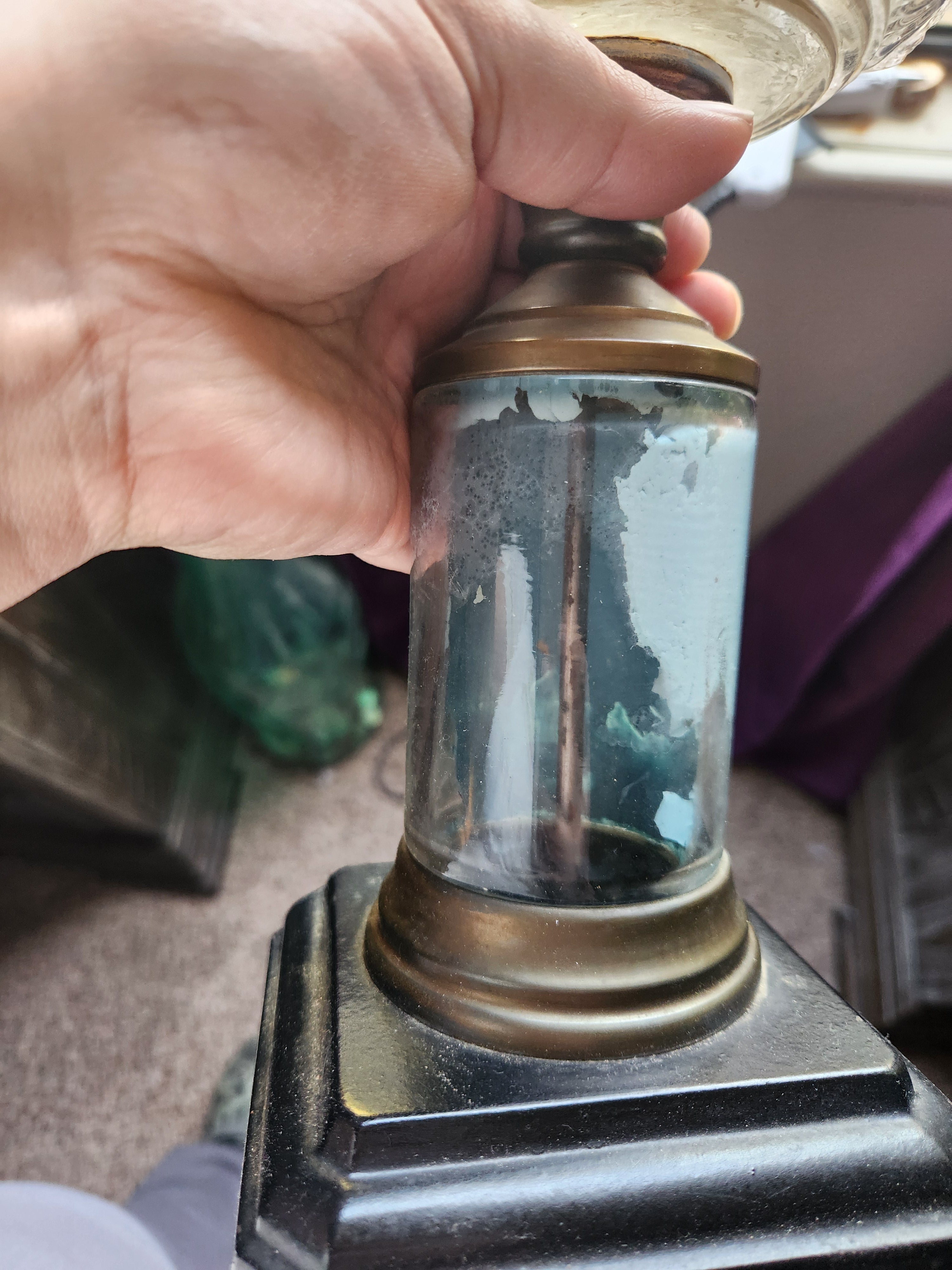 Antique Victorian-Era Kerosene Lamp