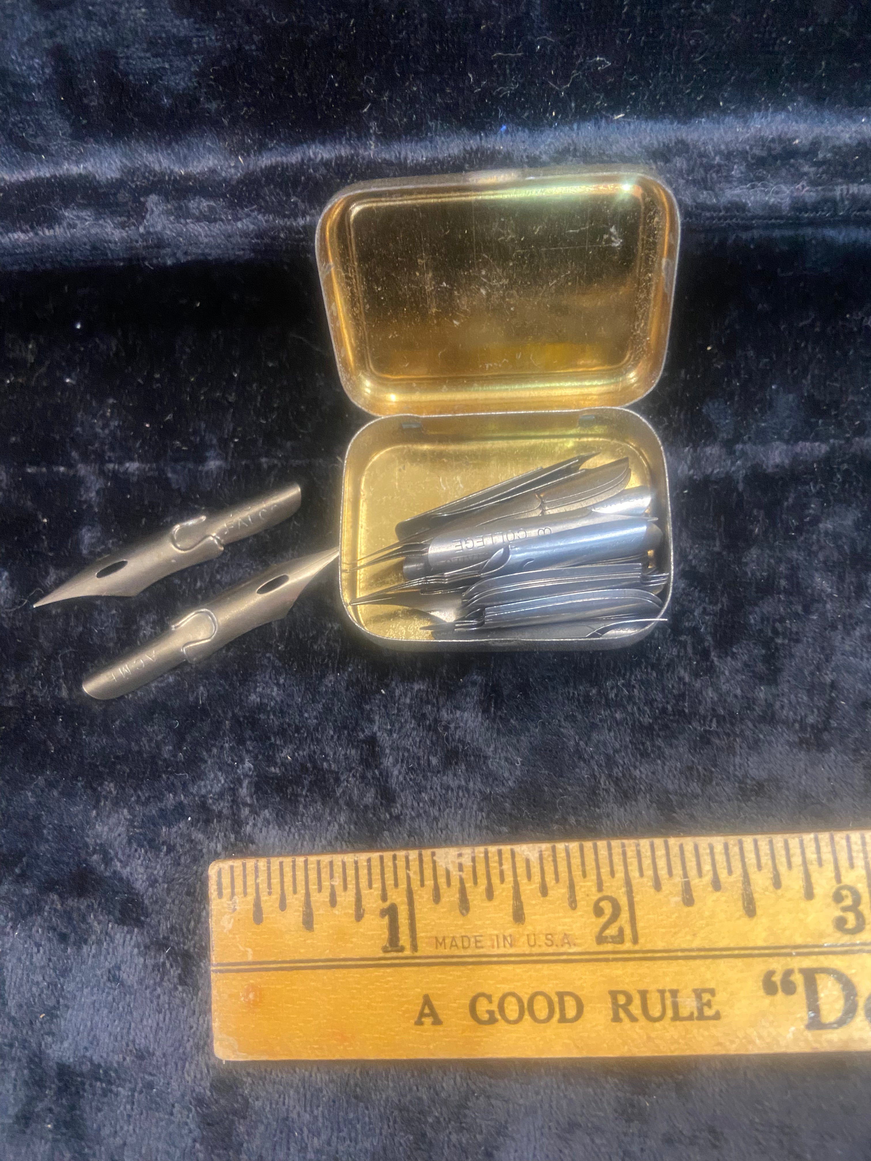 Vintage Miller Bros. U.S. Steel Pens Tin Adverstising