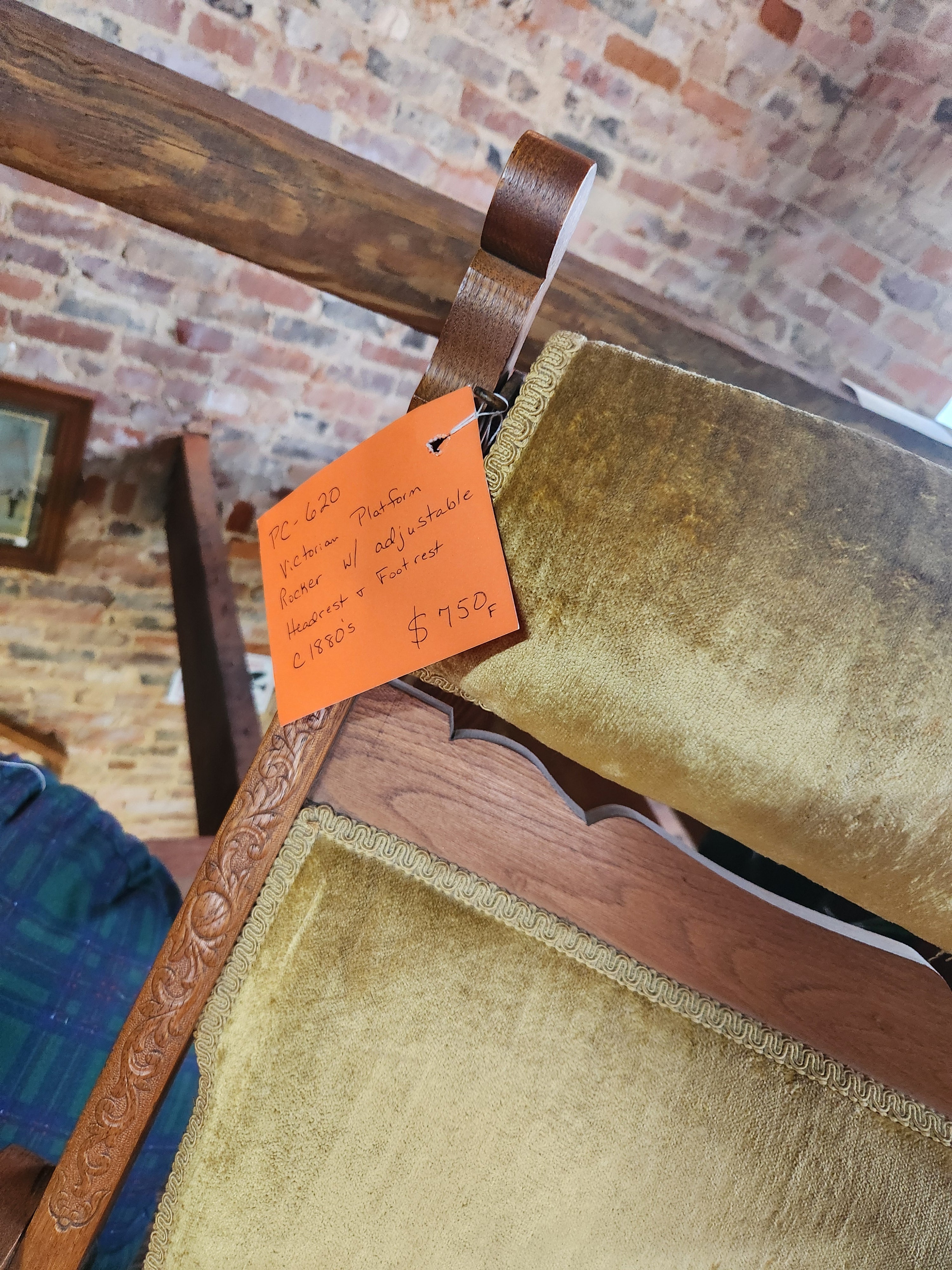 Victorian Platform Rocker with Adjustable Headrest & Footrest 1880's