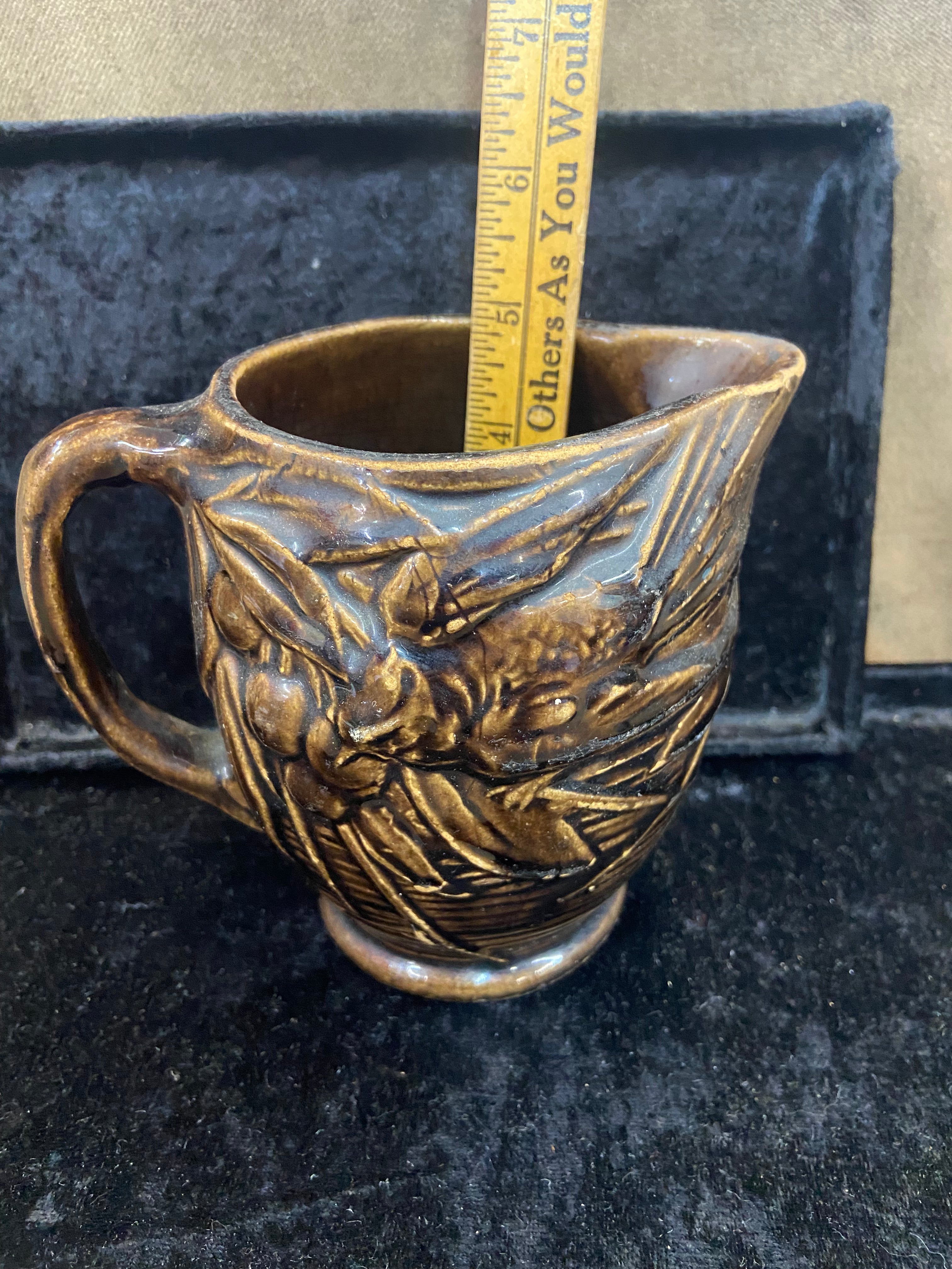 Vintage McCoy Pottery "Birds and Berries" Milk Jug or Creamer