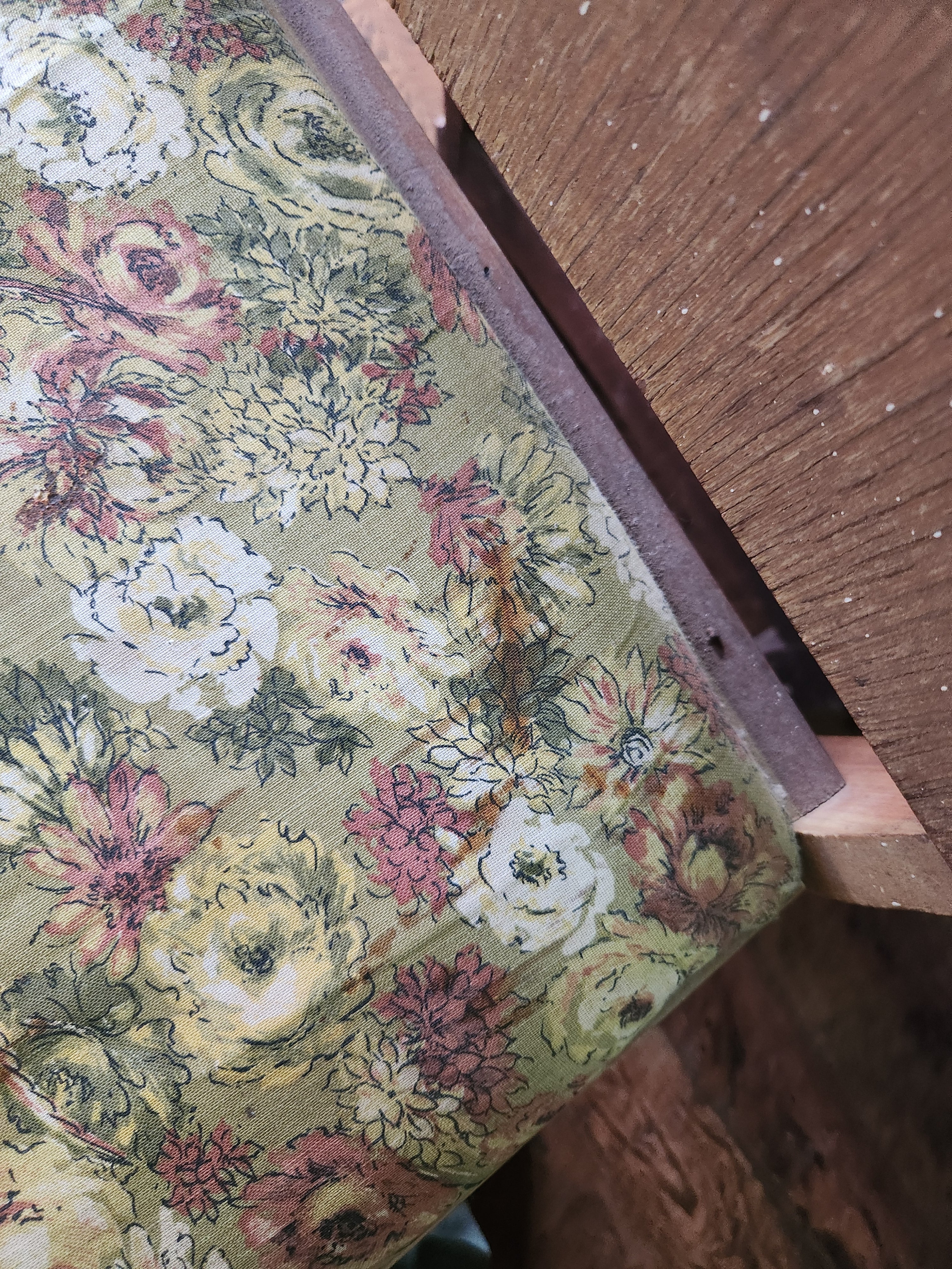 Vintage Wood Vanity Bench