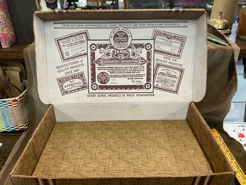 1920's Zanol Products Company Advertising Box