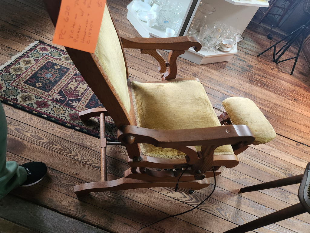 Victorian Platform Rocker with Adjustable Headrest & Footrest 1880's