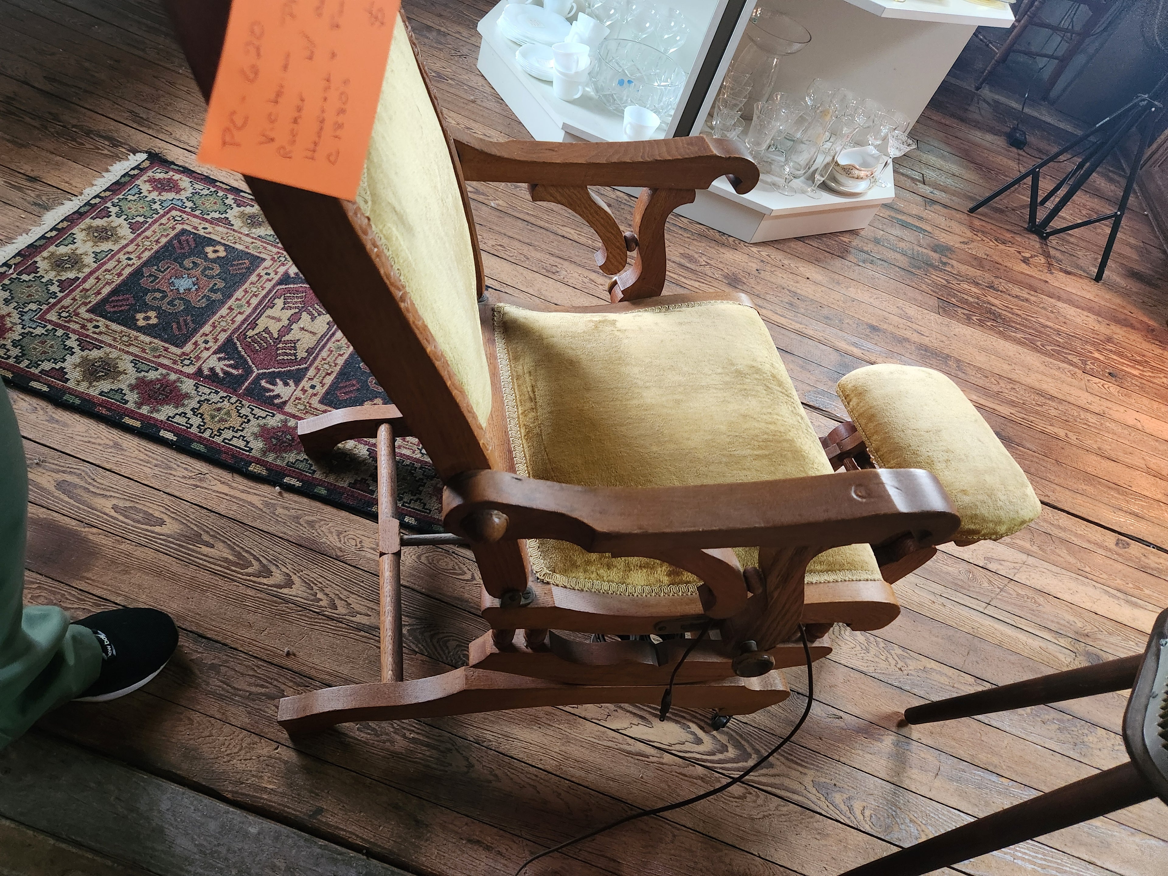 Victorian Platform Rocker with Adjustable Headrest & Footrest 1880's