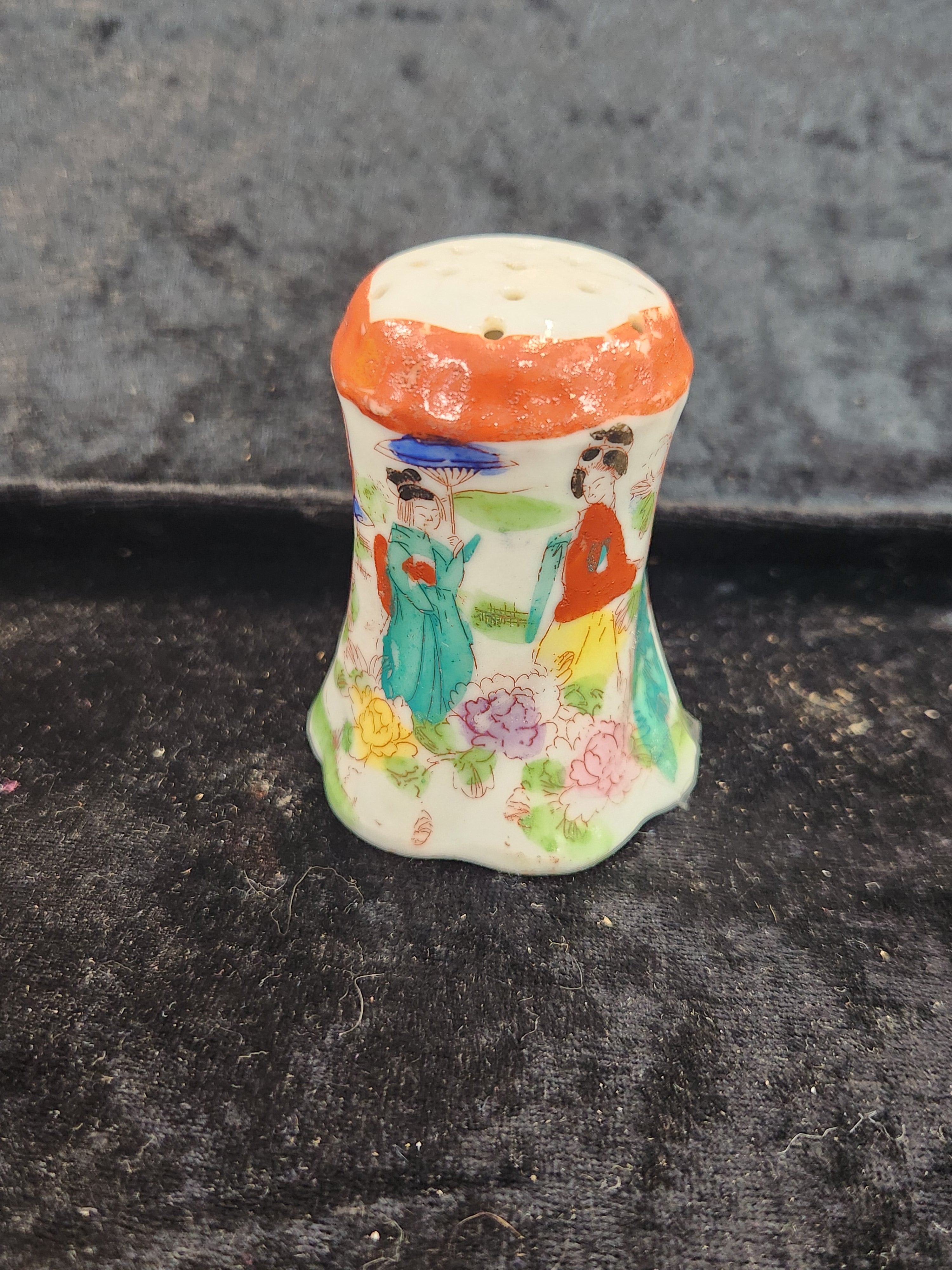 Vintage Hand-Painted Japanese Geishaware Porcelain Shaker