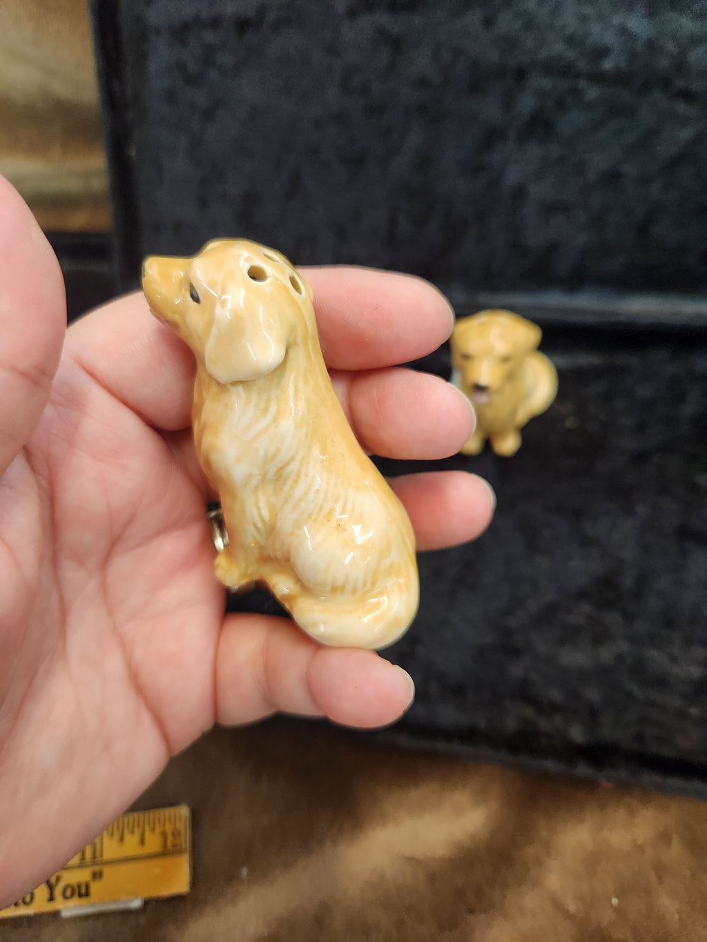 Ceramic Golden Retriever S&P Shakers