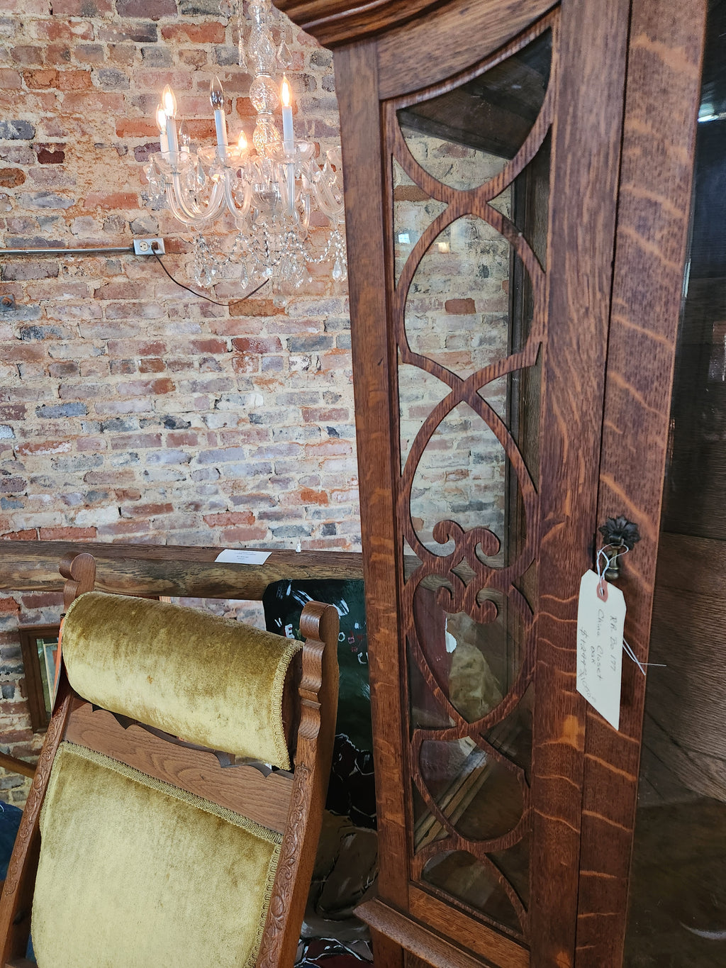 Antique Oak China Closet
