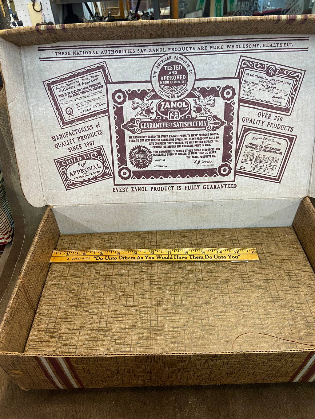 1920's Zanol Products Company Advertising Box
