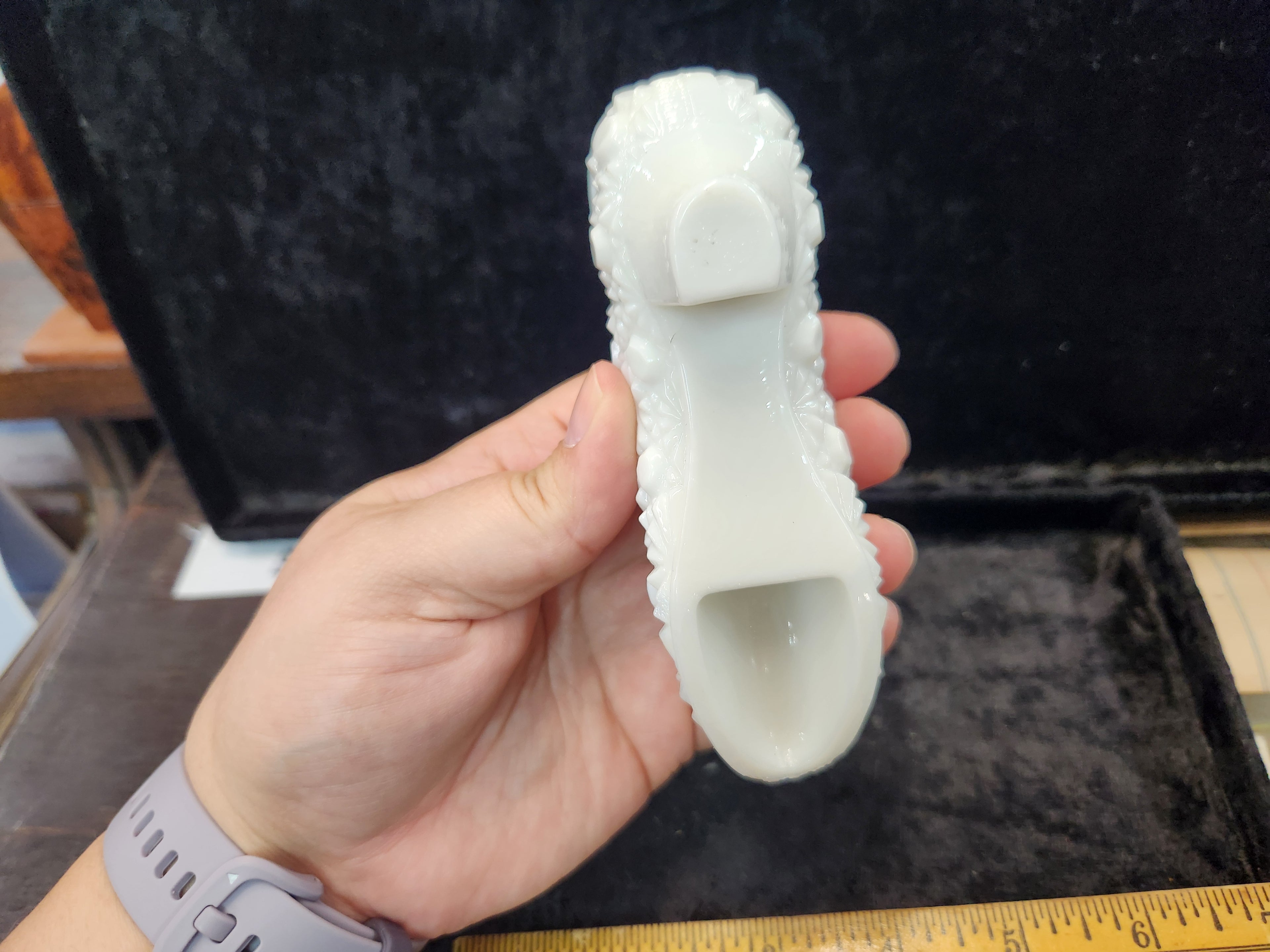 Vintage Fenton Milk Glass Shoe