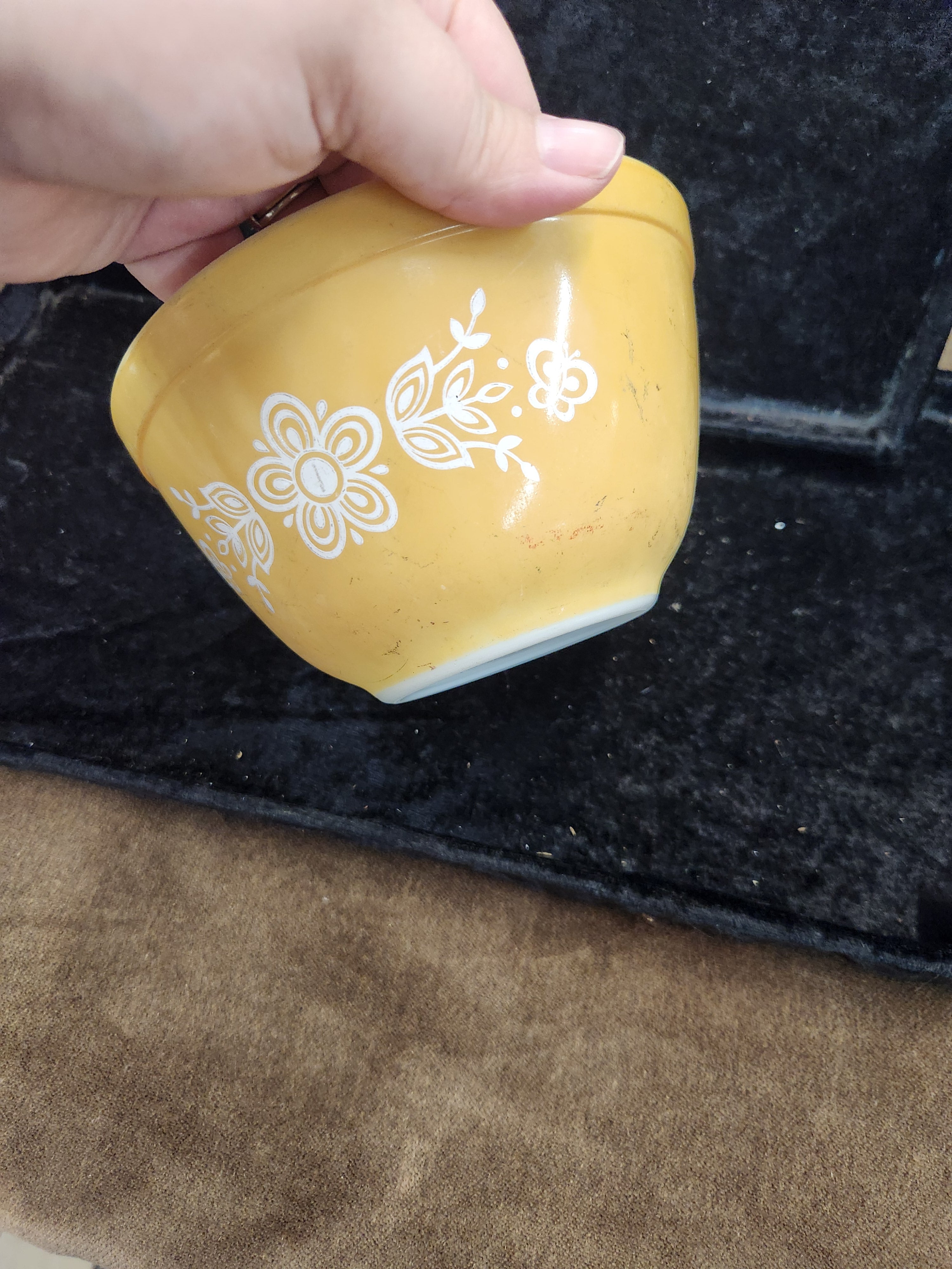 Vintage Pyrex Butterfly Gold Mixing Bowl