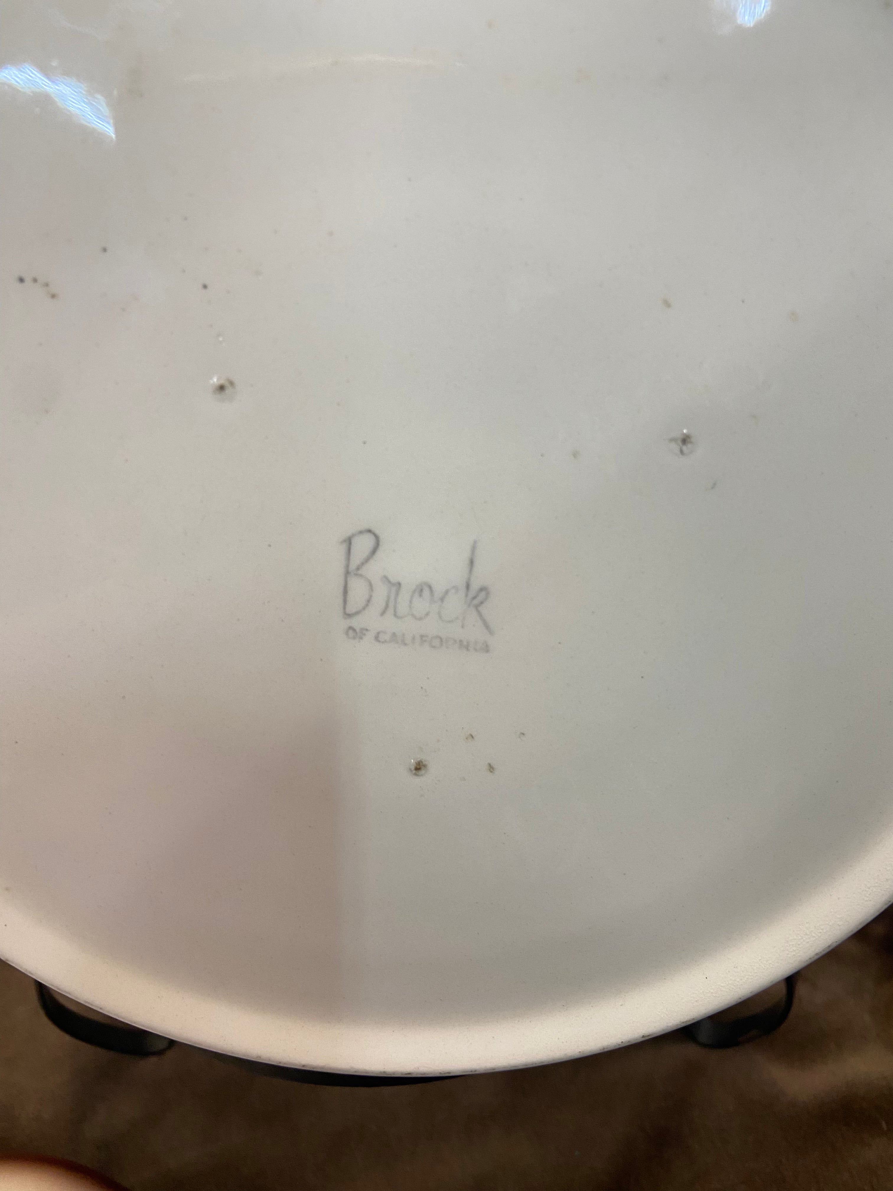 Brock of California Rooster Chanticleer Casserole with Lid and Stick Handle