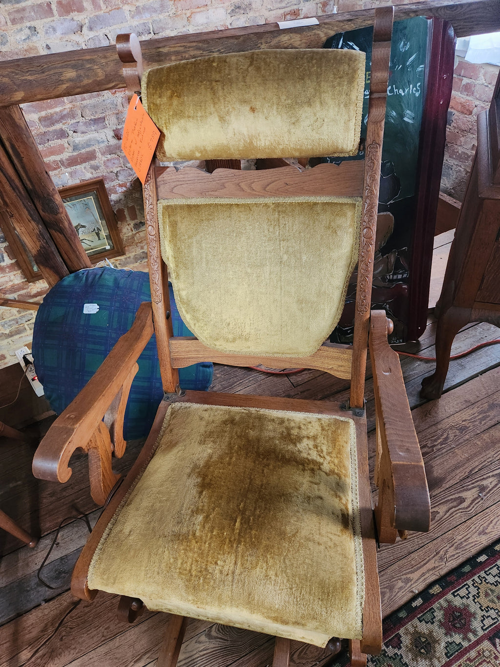 Victorian Platform Rocker with Adjustable Headrest & Footrest 1880's