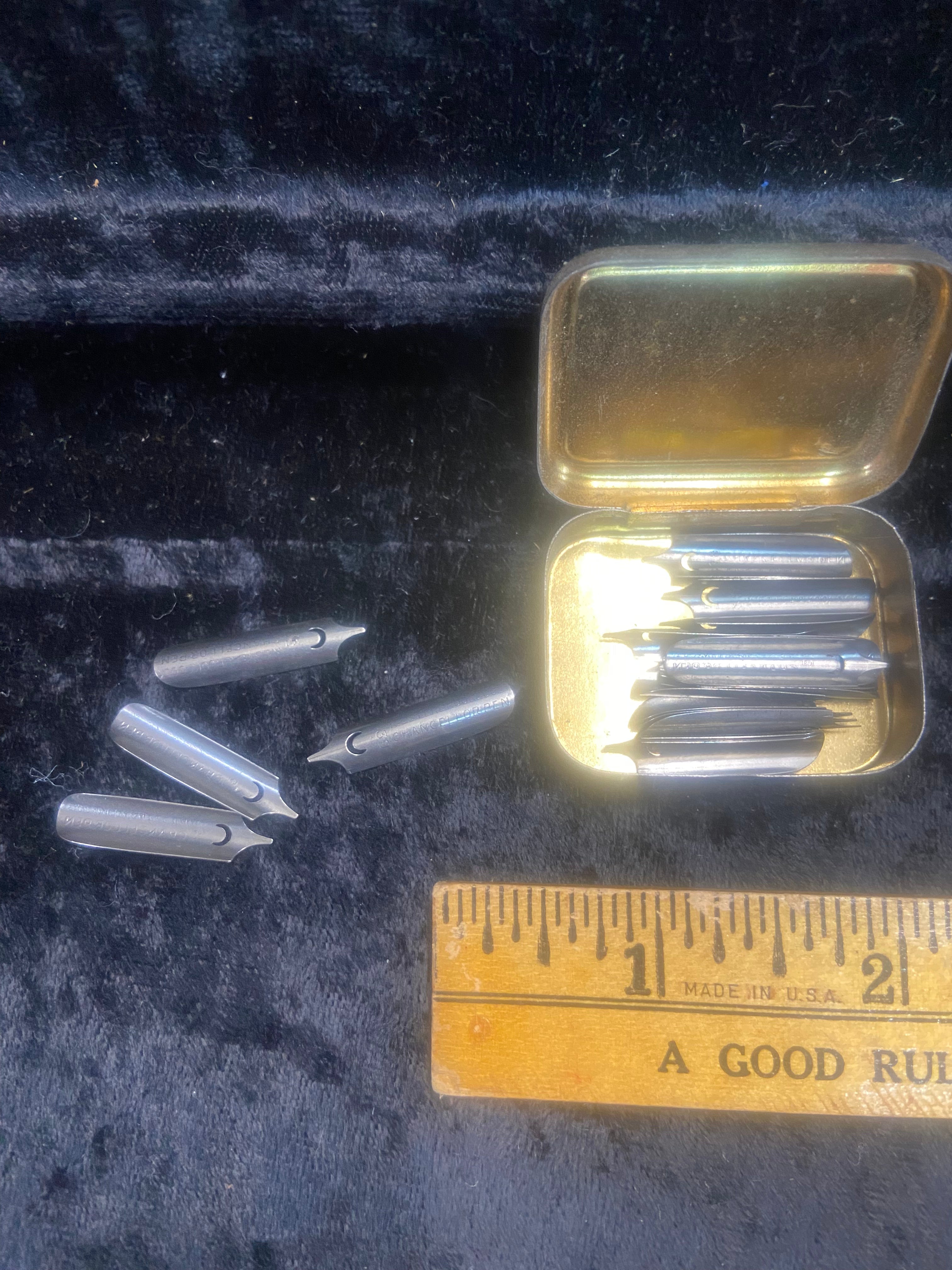 Vintage Miller Bros. U.S. Steel Pens Tin Adverstising