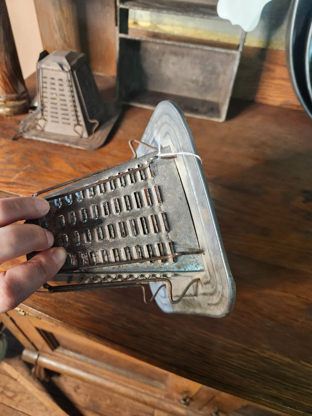 Antique Pyramid-Shaped Stovetop Toaster