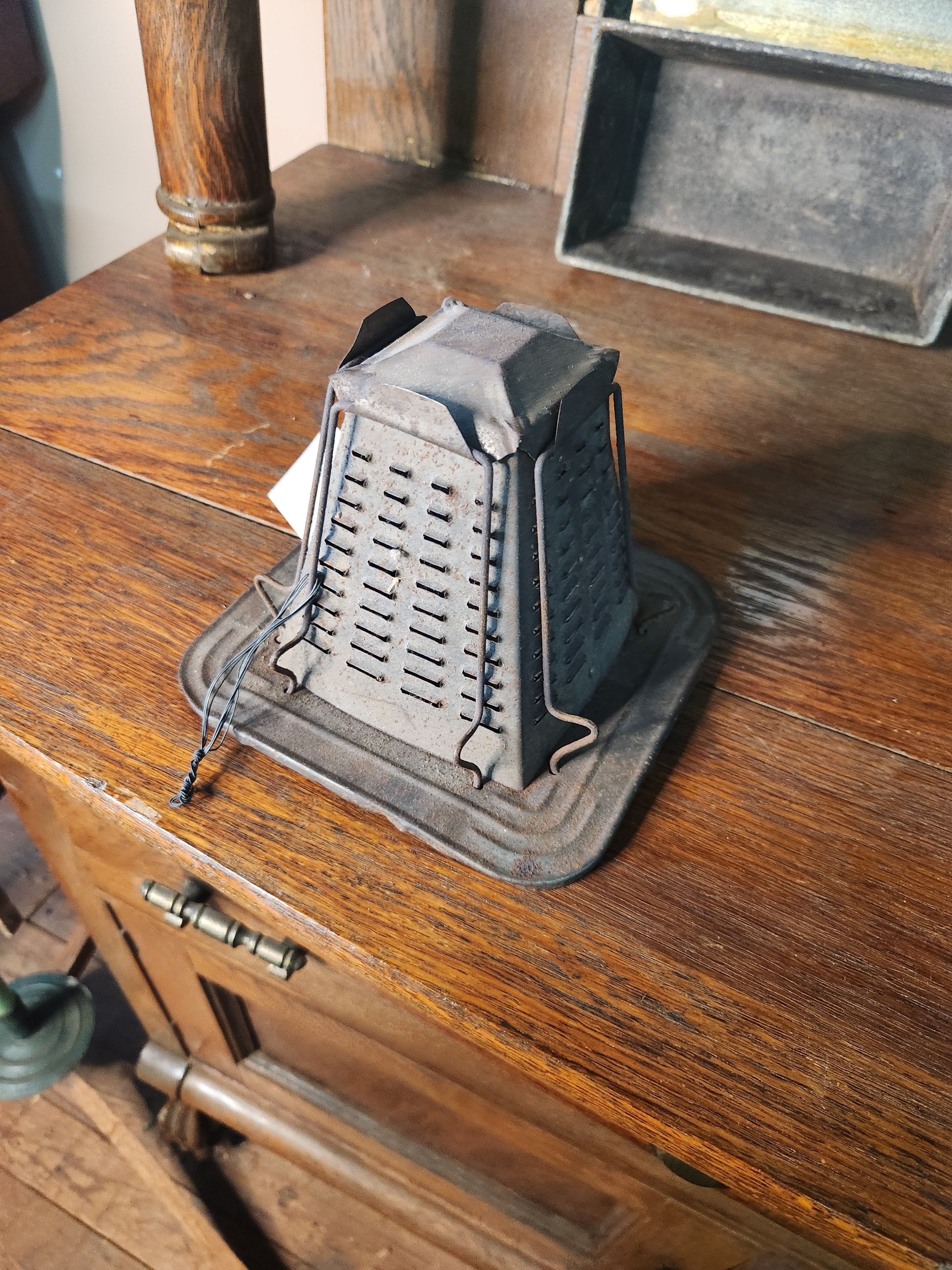 Antique Pyramid-Shaped Stovetop Toaster