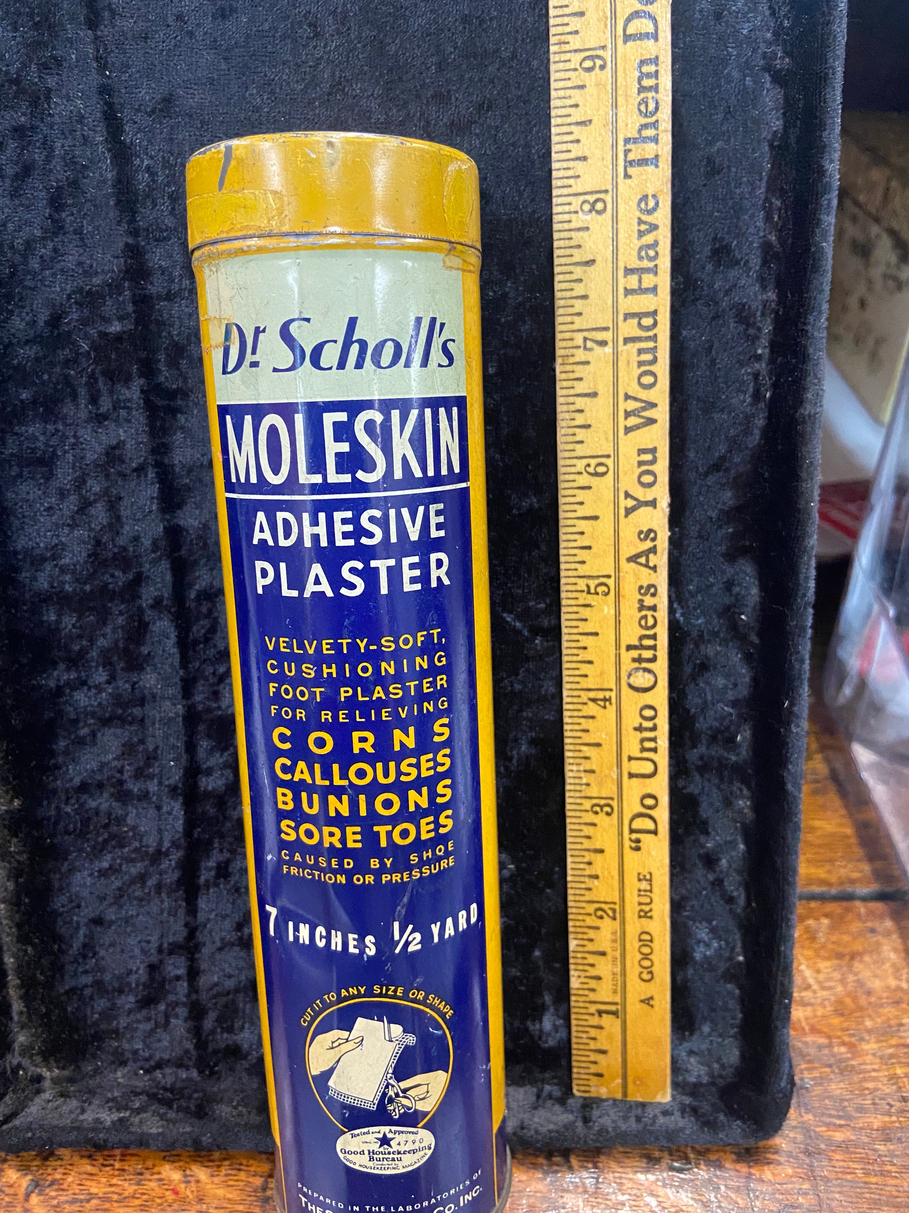 Dr. Scholl's Moleskin Adhesive Plaster Advertising Can