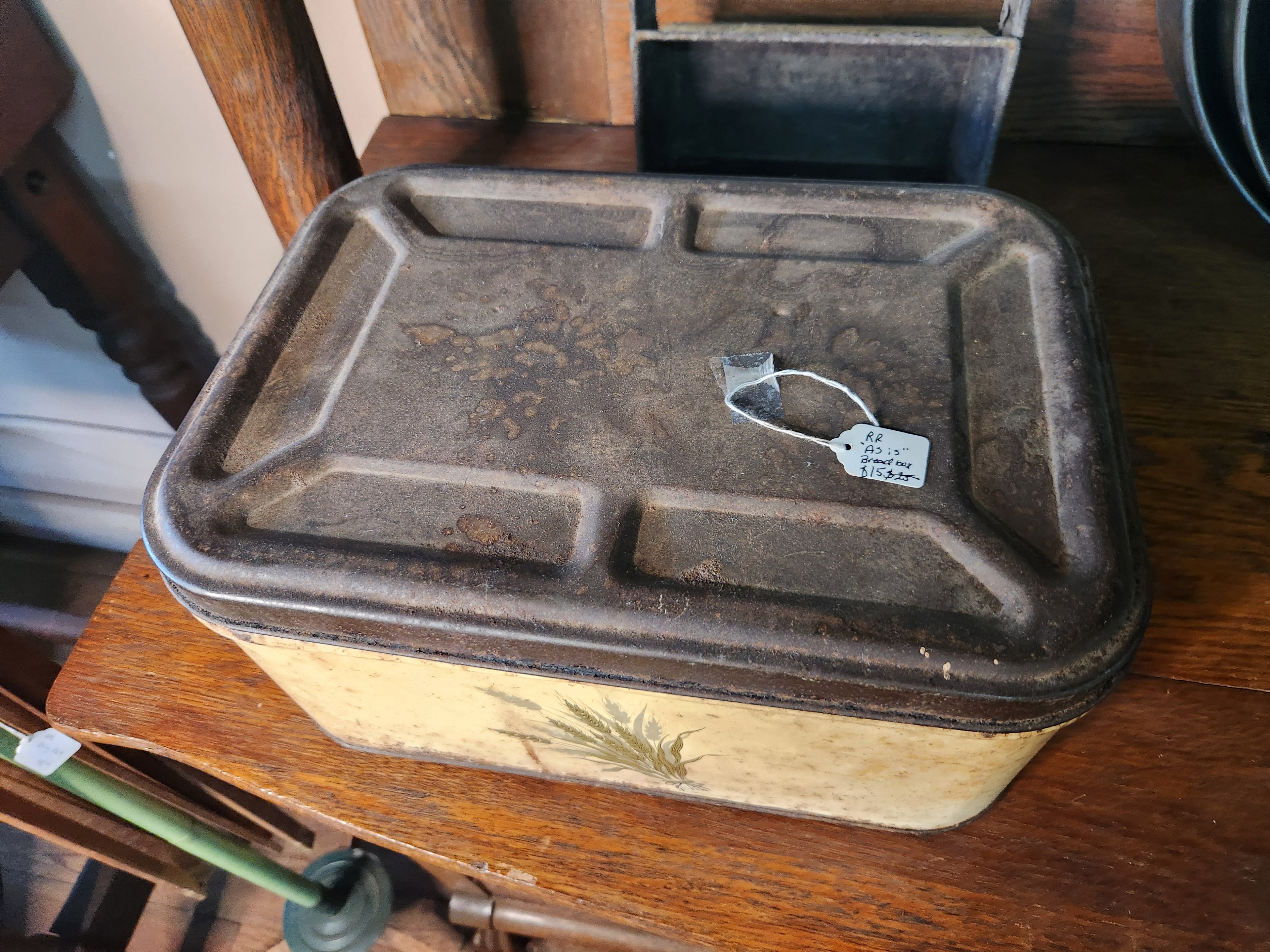 Vintage Metal Bread Box