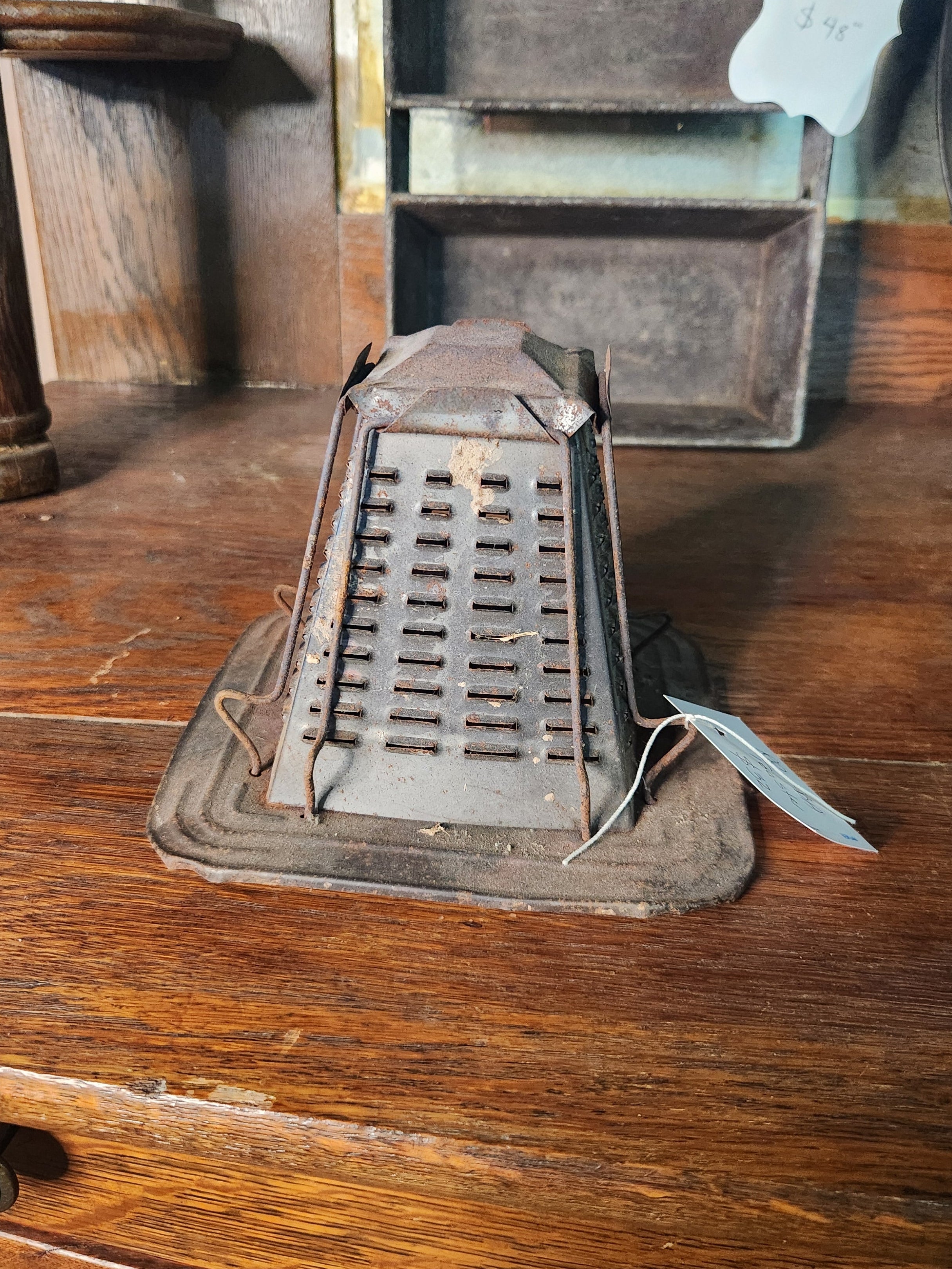 Antique Pyramid-Shaped Stovetop Toaster