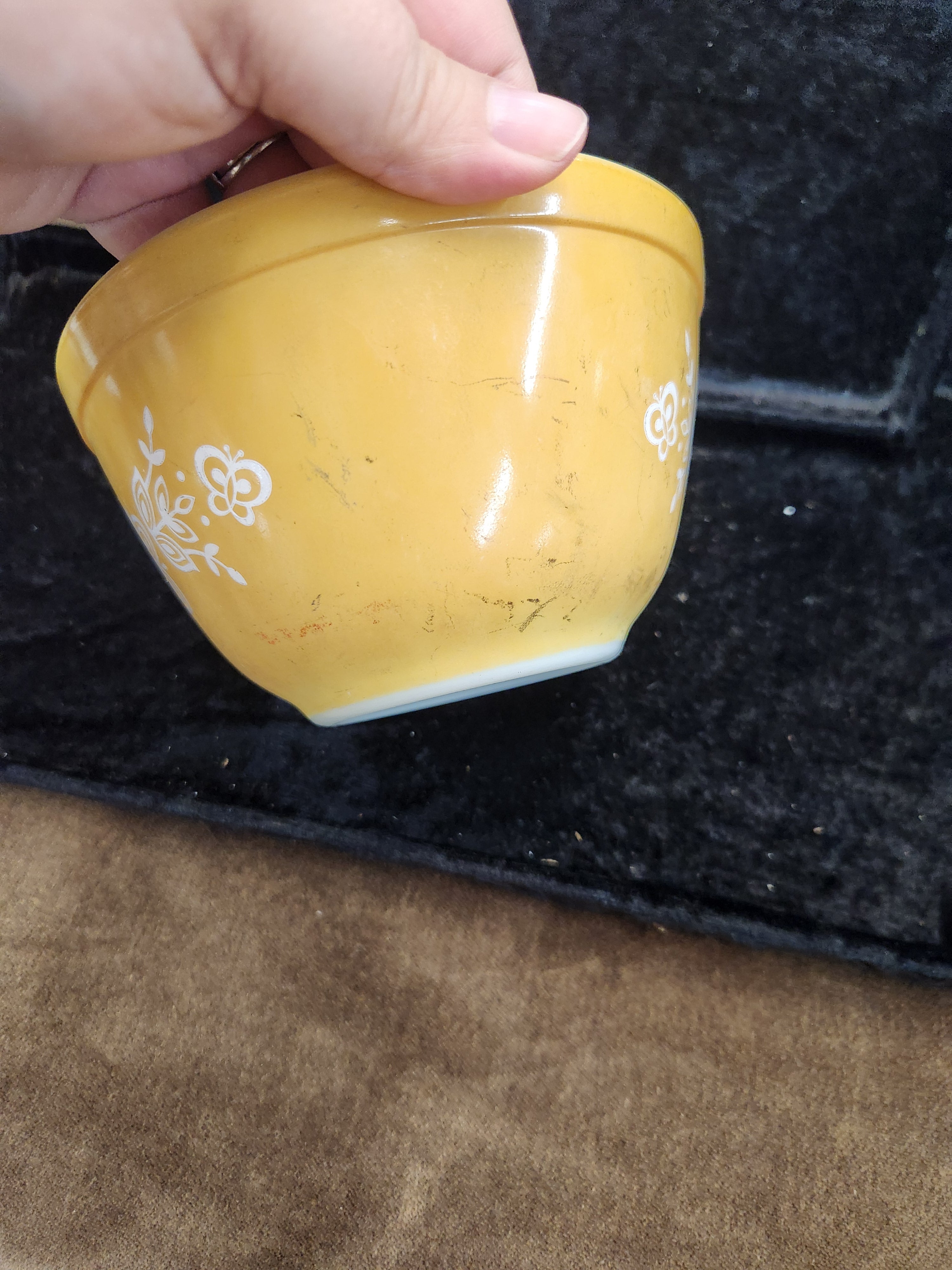 Vintage Pyrex Butterfly Gold Mixing Bowl