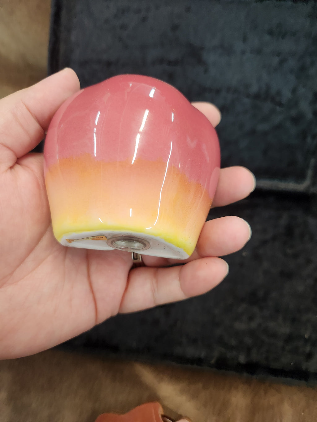 Vintage Ceramic Split-Apple S&P Shakers